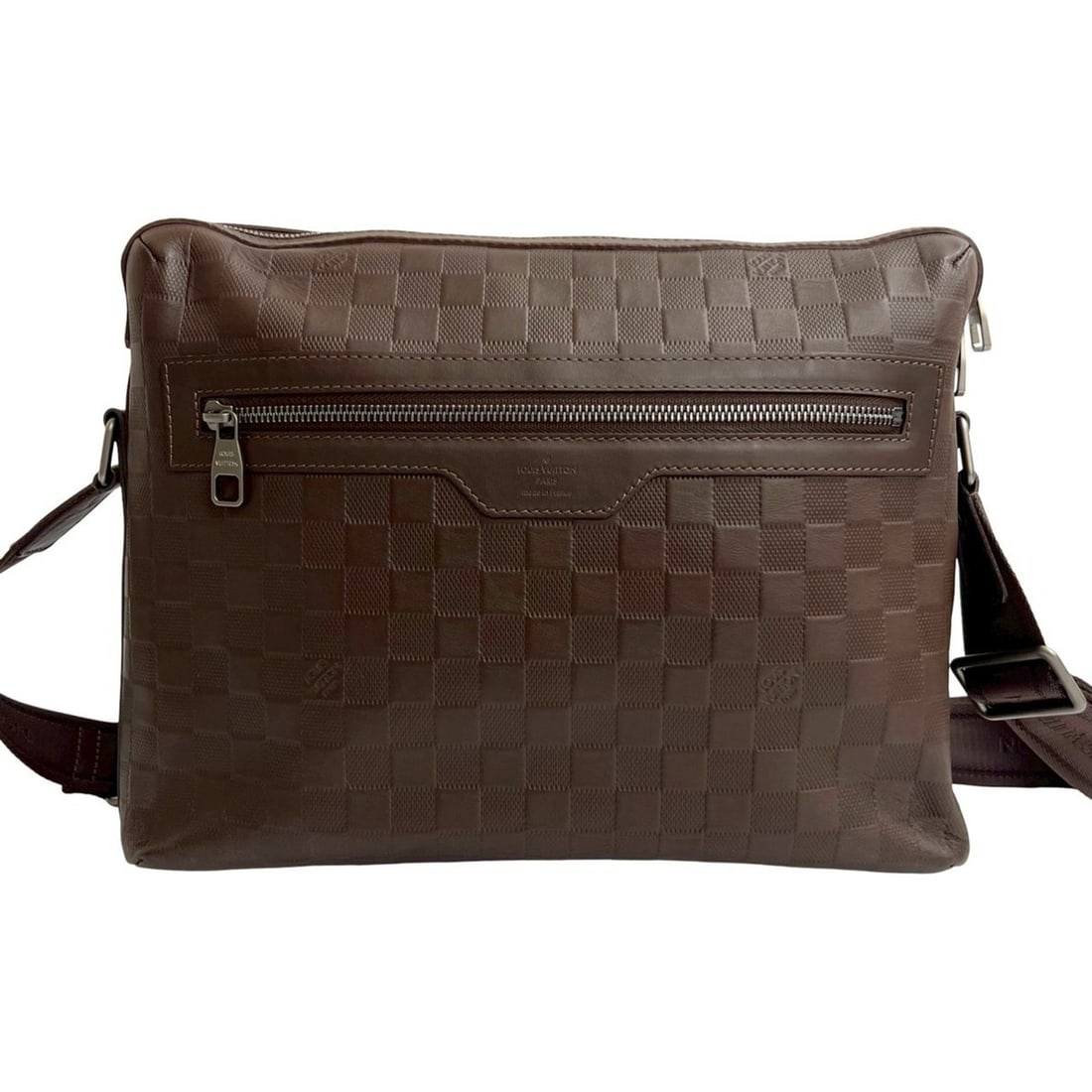 LOUIS VUITTON Calypso MM Damier Infini Leather Shoulder Bag/Business Bag Brown 03775 (1 of 10)