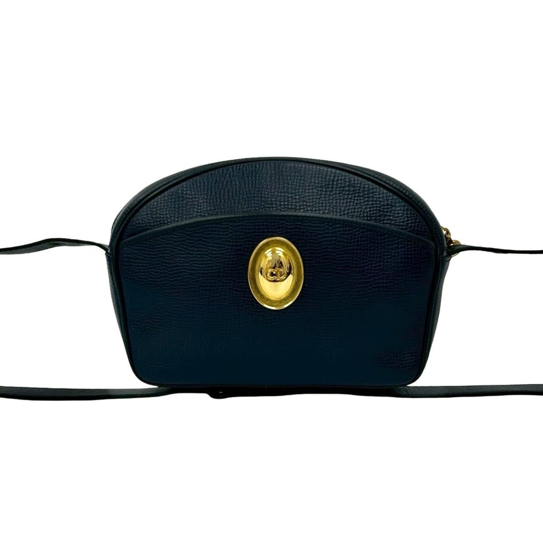 Christian Dior CD Logo Leather Shoulder Bag/Pochette/Sacoche in Navy 20500 (1 of 13)