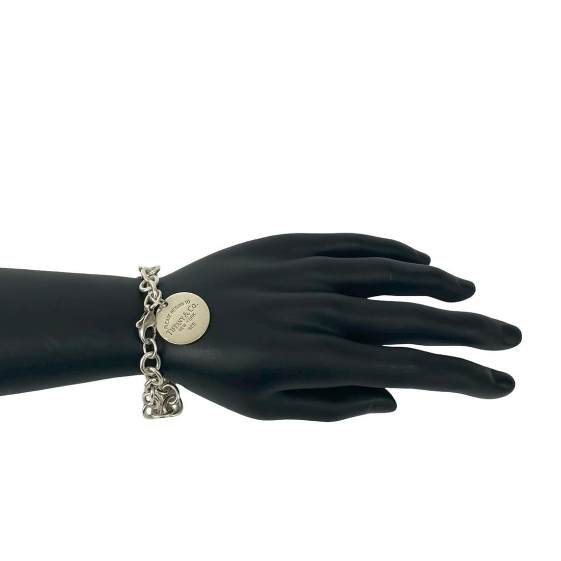 TIFFANY & Co. Tiffany Return to Round Tag Sterling Silver Chain Bracelet, 34785 (1 of 8)