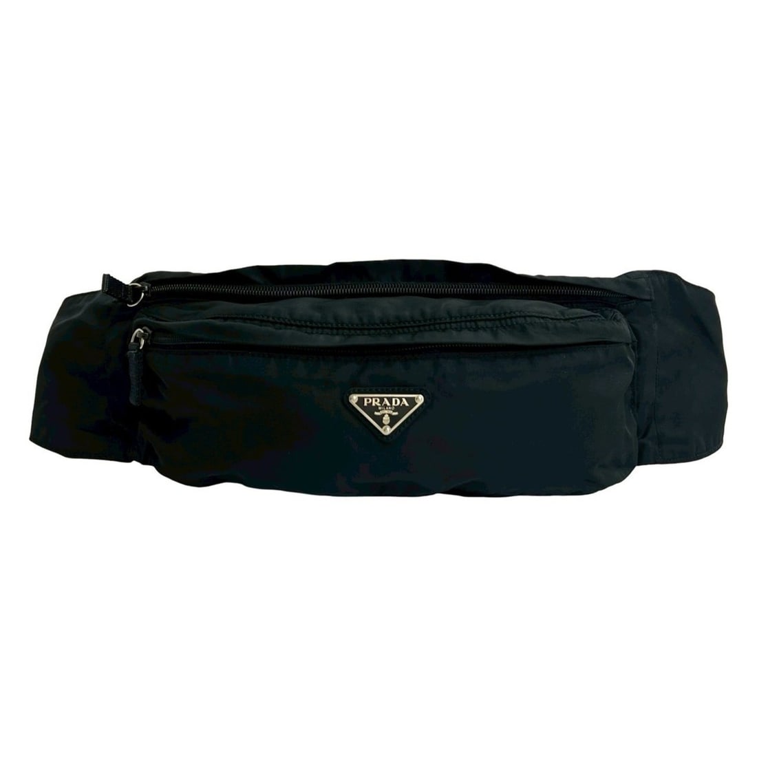 PRADA Prada Triangle Logo Tessuto Nylon Body Bag, Shoulder Waist Pouch, Black 76255 (1 of 10)