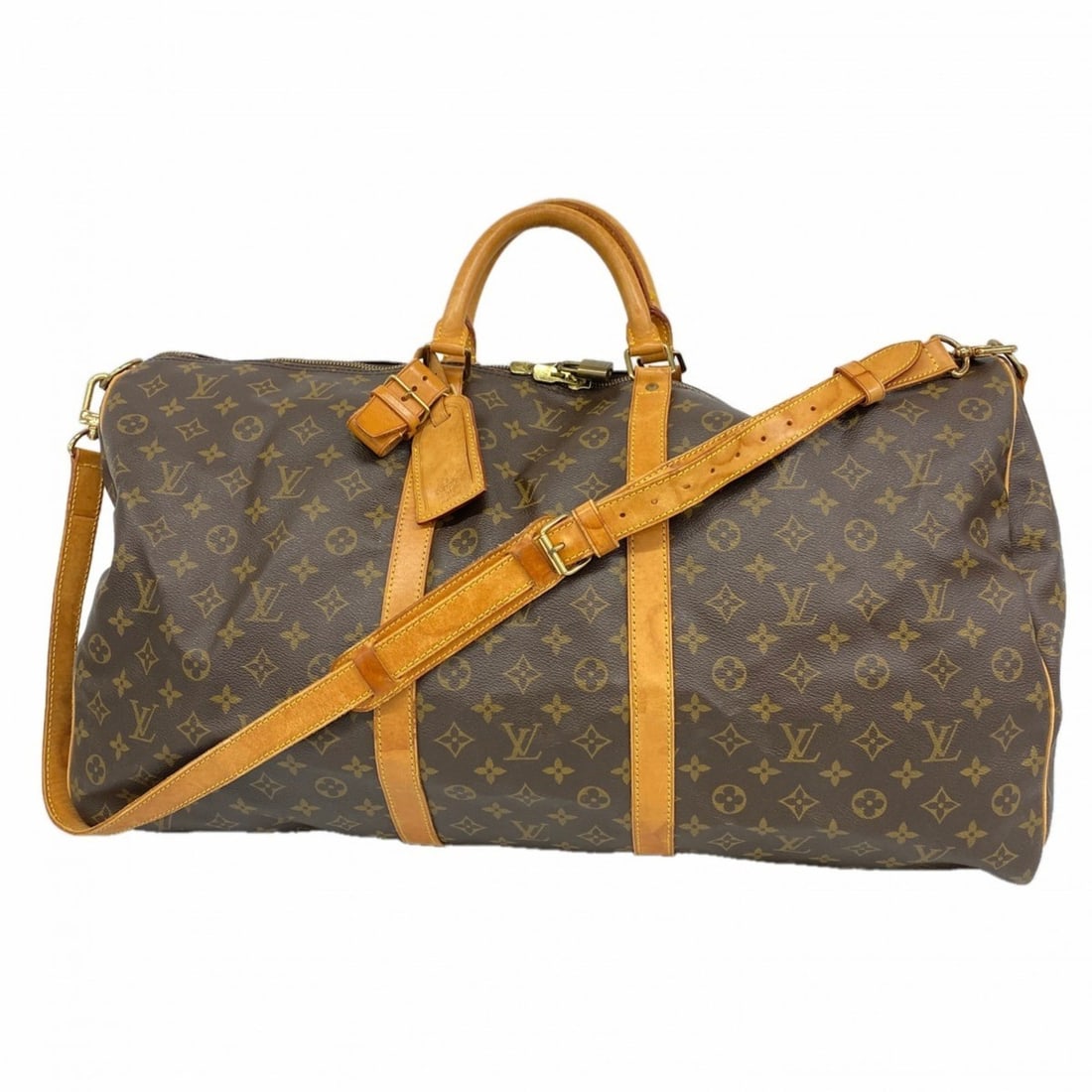 Louis Vuitton Monogram Keepall Bandouliere 60 Boston Bag M41412 Brown Men's/Women's (1 of 20)