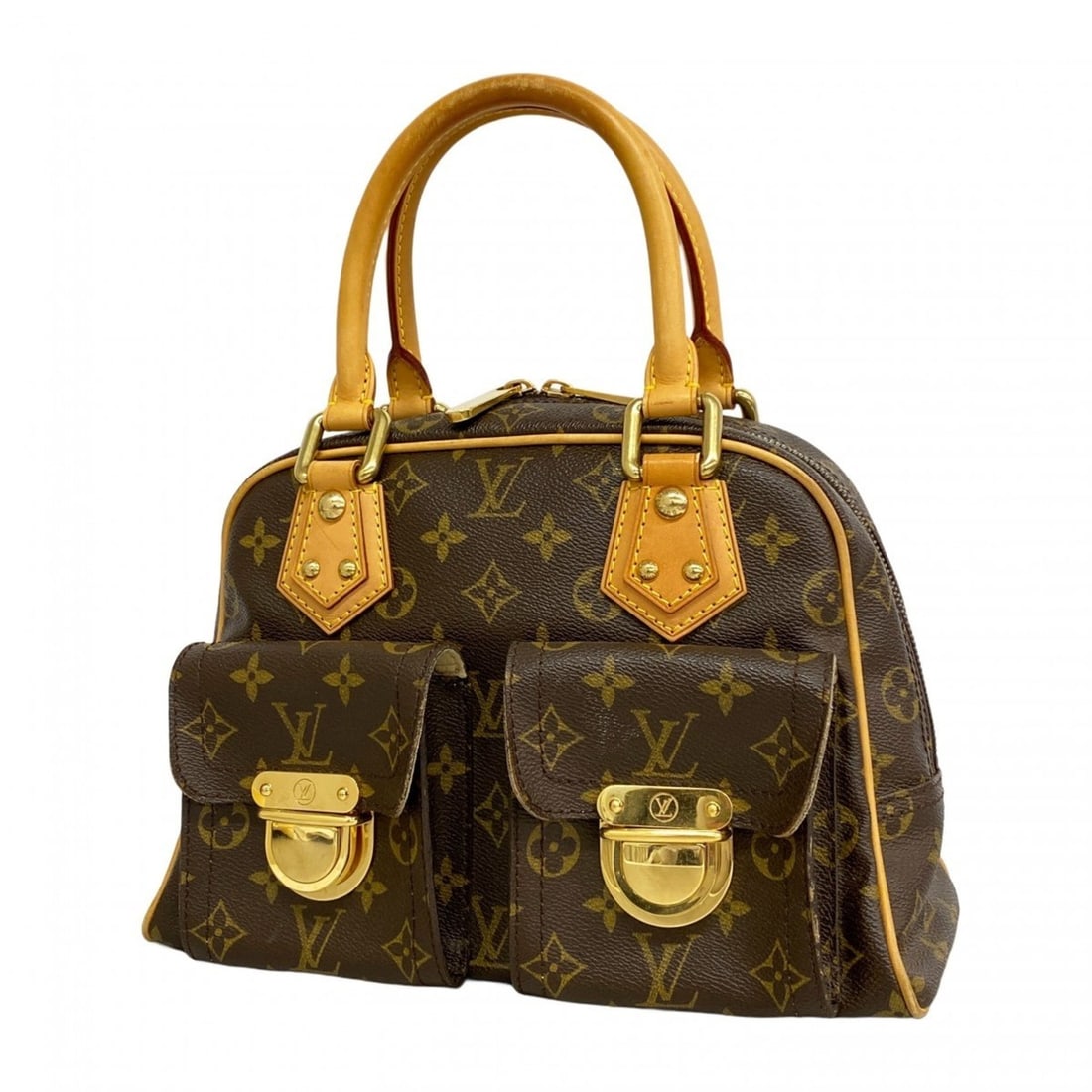 Louis Vuitton Monogram Manhattan PM Handbag M40026 Brown Women's (1 of 13)