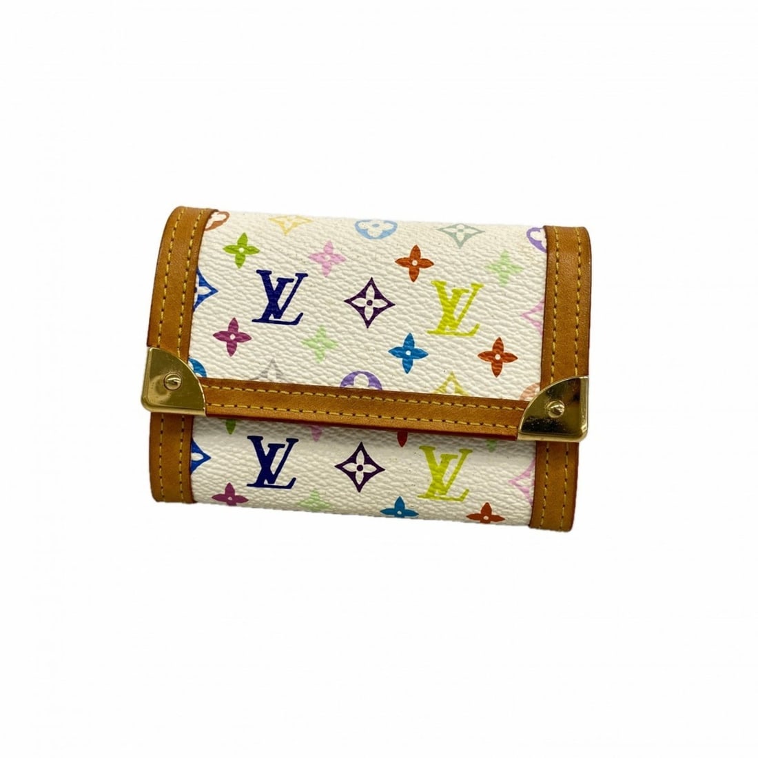 Louis Vuitton Monogram Multicolore Porte Monnaie Platter Wallet/Coin Case M92657 Bron Women's (1 of 16)
