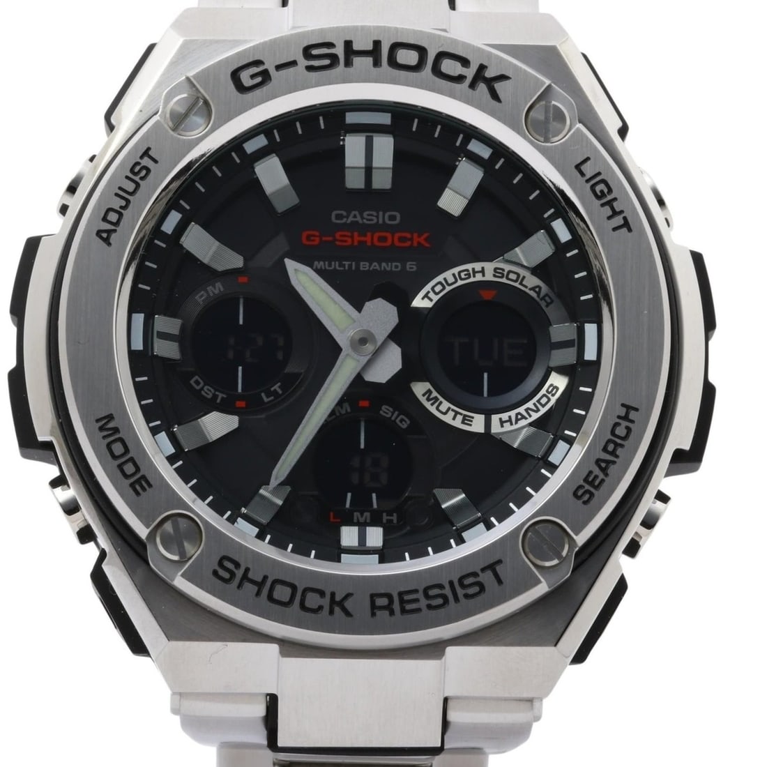 CASIO GSHOCK GSTEEL GSTW100 Series Watch (GSTW110D1AJF) in Black and Silver Resin with Stainless (1 of 12)