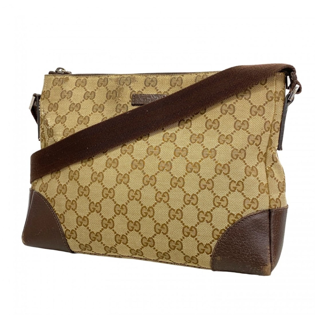 Gucci GG Canvas Shoulder Bag 114273 Brown Women's: --- Catalog ---Category: SizeSize (HxWxD): 21cm x 28cm x 9cm / 8.26'' x 11.02'' x 3.54''Category: DesignType: Shoulder bagColor: BrownGender: WomenMaterial: Canvas Hardware Color: SilverCategory: Gene