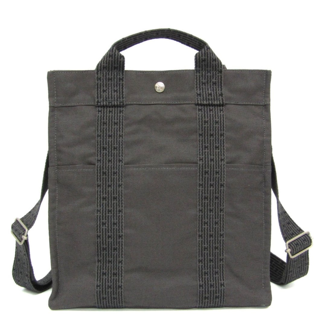 Hermes Her Line A Dos MM Women,Men Polyamide,Polyester Backpack Black,Gray: --- Catalog ---Category: SizeSize (HxWxD): 34cm x 31cm x 12cm / 13.38'' x 12.2'' x 4.72''Strap Length: 85cm / 33.46''Handle Length: 24cm / 9.44''Category: DesignType: BackpackColor: Black, GrayGender: