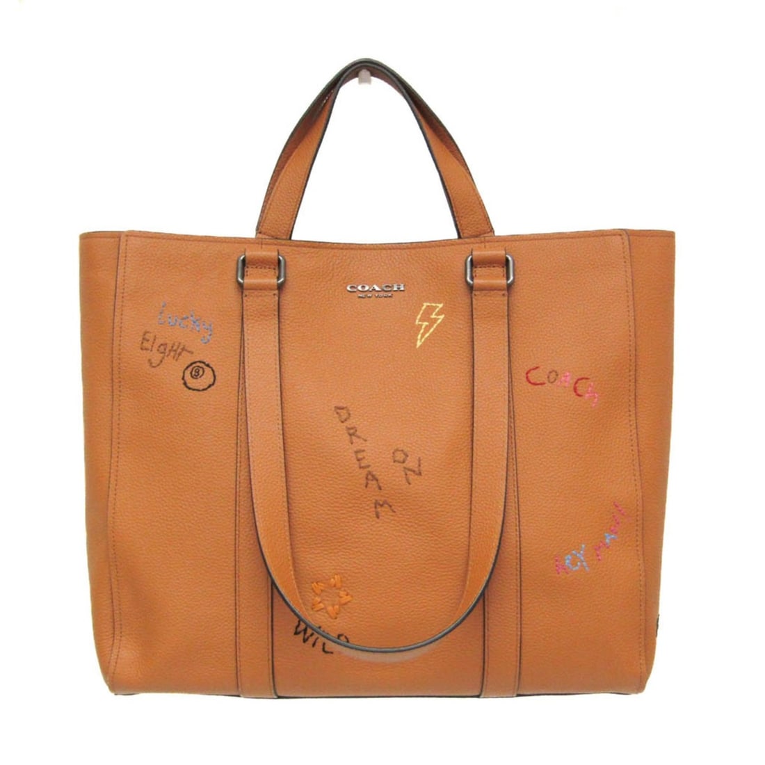 Coach Hudson Double Handle Tote C8158 Men's Leather Tote Bag Brown: --- Catalog ---Category: SizeSize (HxWxD): 32cm x 35cm x 12cm / 12.59'' x 13.77'' x 4.72''Strap Length: 57.5cm / 22.63''Handle Length: 32cm / 12.59''Category: DesignType: Tote bagColor: BrownGender: M