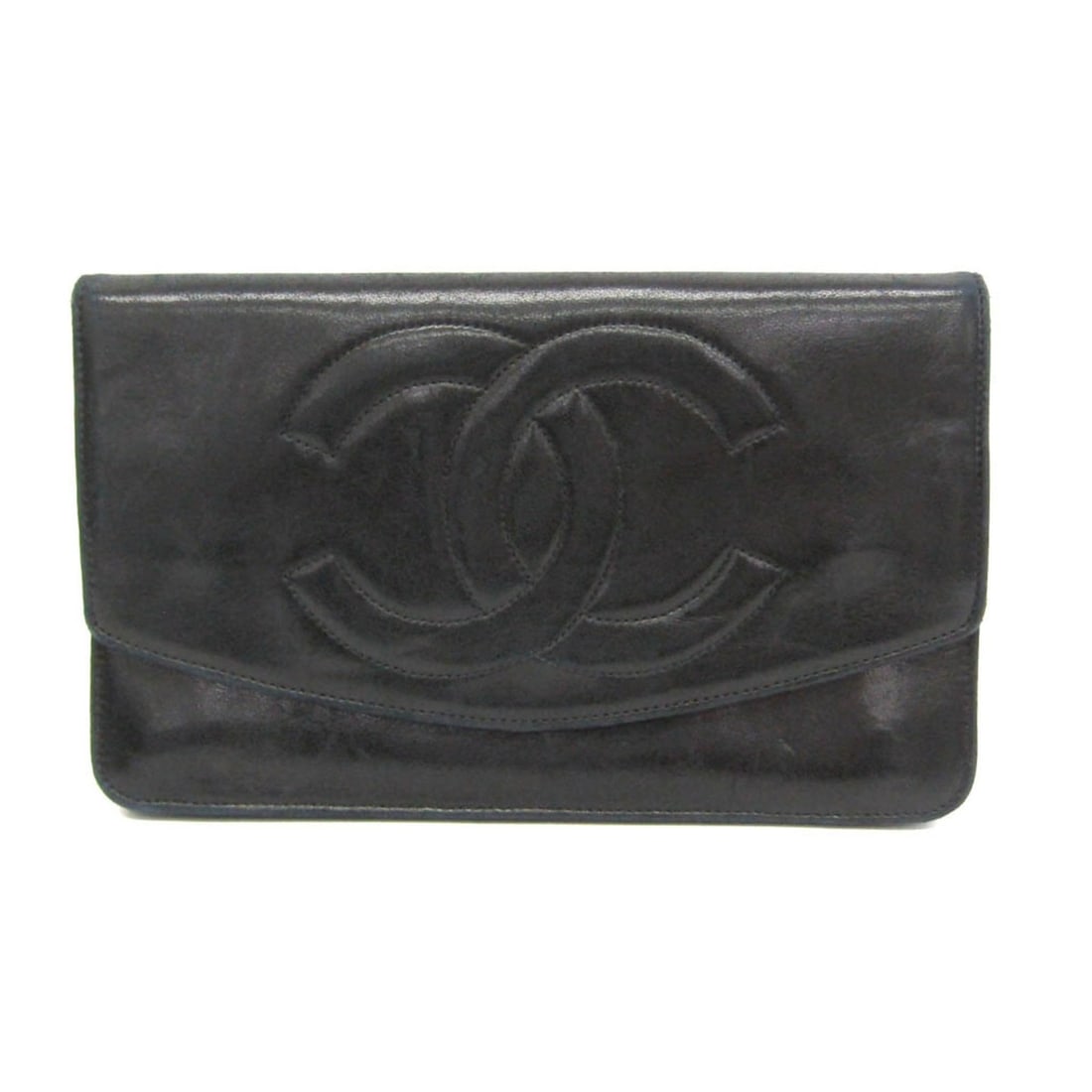 Chanel Coco Mark Women's Lambskin Long Wallet (bi-fold) Black (1 of 17)