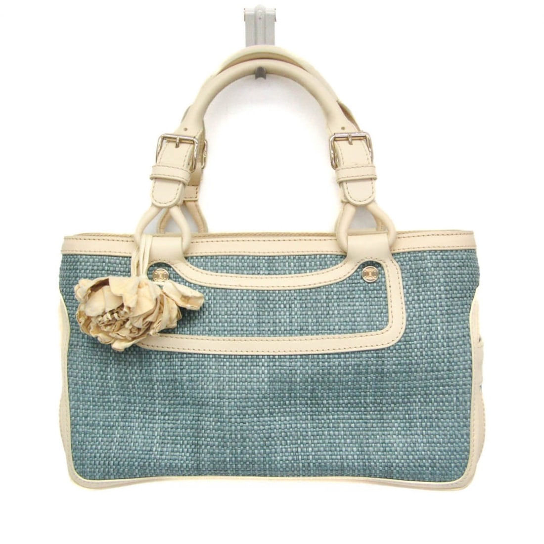Celine Boogie Women's Raffia,Leather Handbag Light Blue,Off-white: --- Catalog ---Category: SizeSize (HxWxD): 19cm x 32cm x 14cm / 7.48'' x 12.59'' x 5.51''Handle Length: 35cm - 44cm / 13.77'' - 17.32''Category: DesignType: HandbagColor: Light blue, Off-whiteGender: