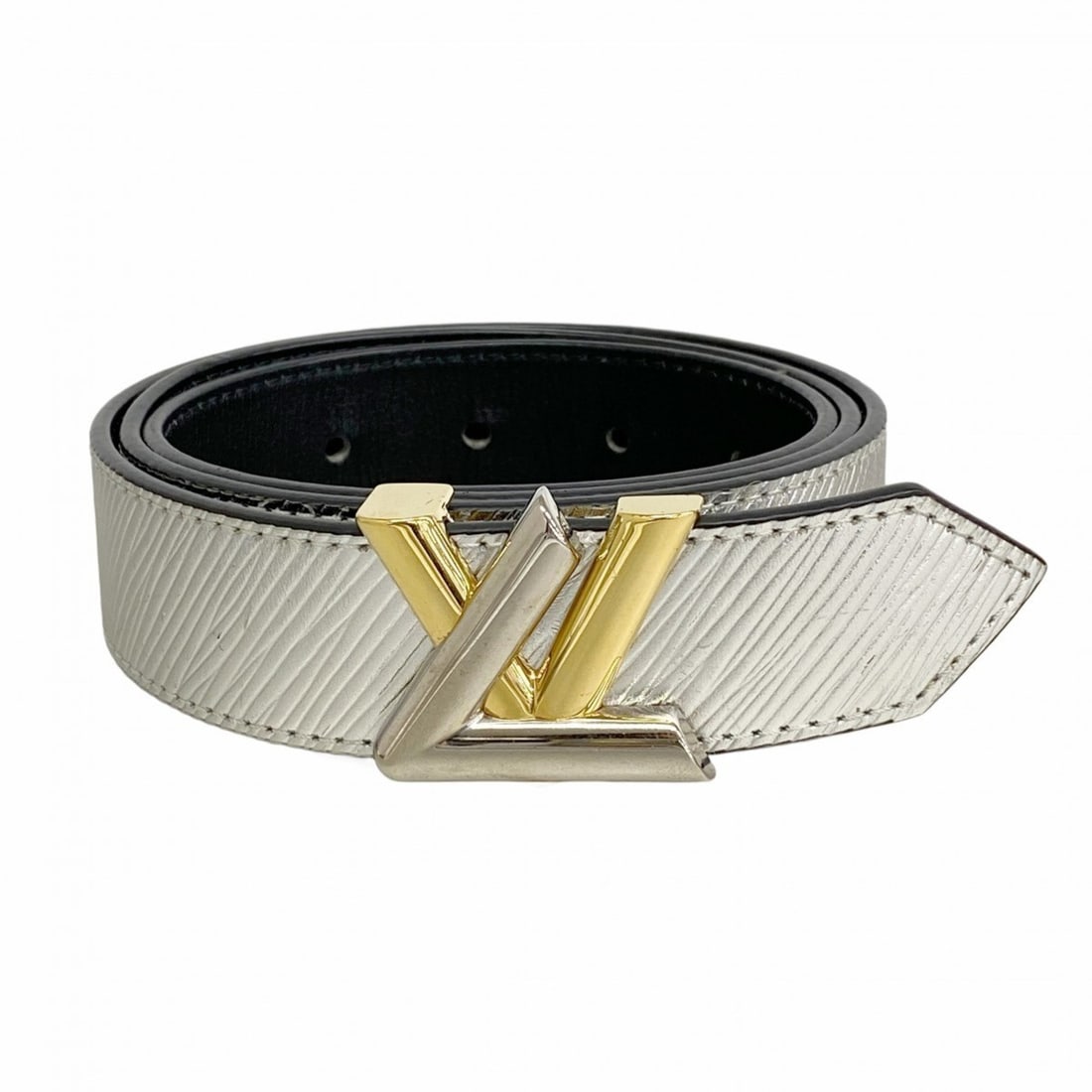 Louis Vuitton Epi Santur Twist Belt M0099 Silver/Black Women's (1 of 10)