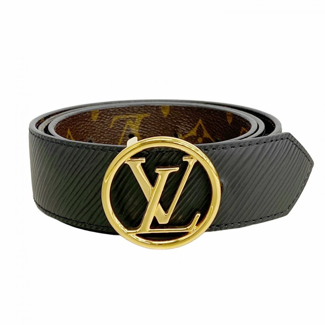 Louis Vuitton Monogram Epi Santur LV Circle 35mm Reversible Belt M9935 Black/Brown Women's (1 of 18)