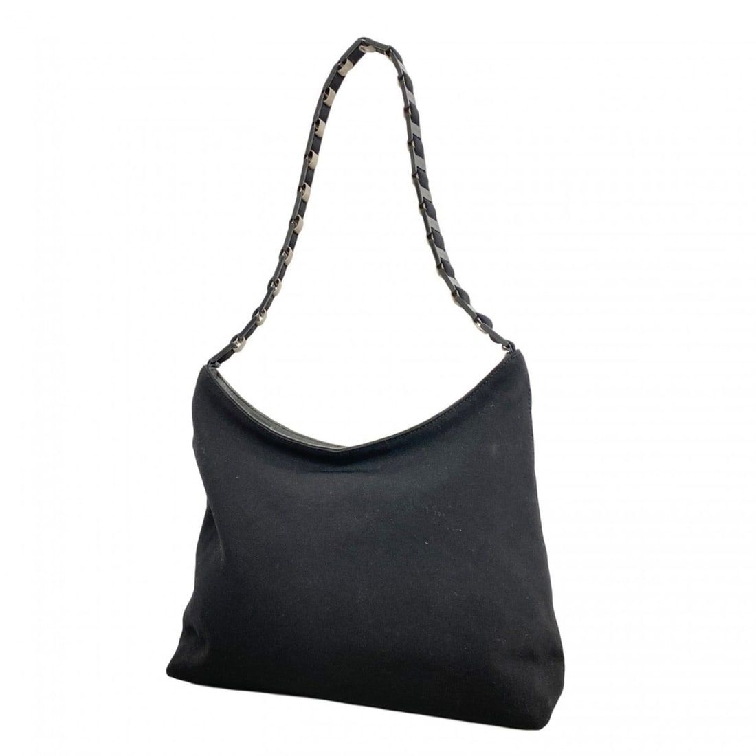 Salvatore Ferragamo Vara Canvas Shoulder Bag, Black, Women's (1 of 9)