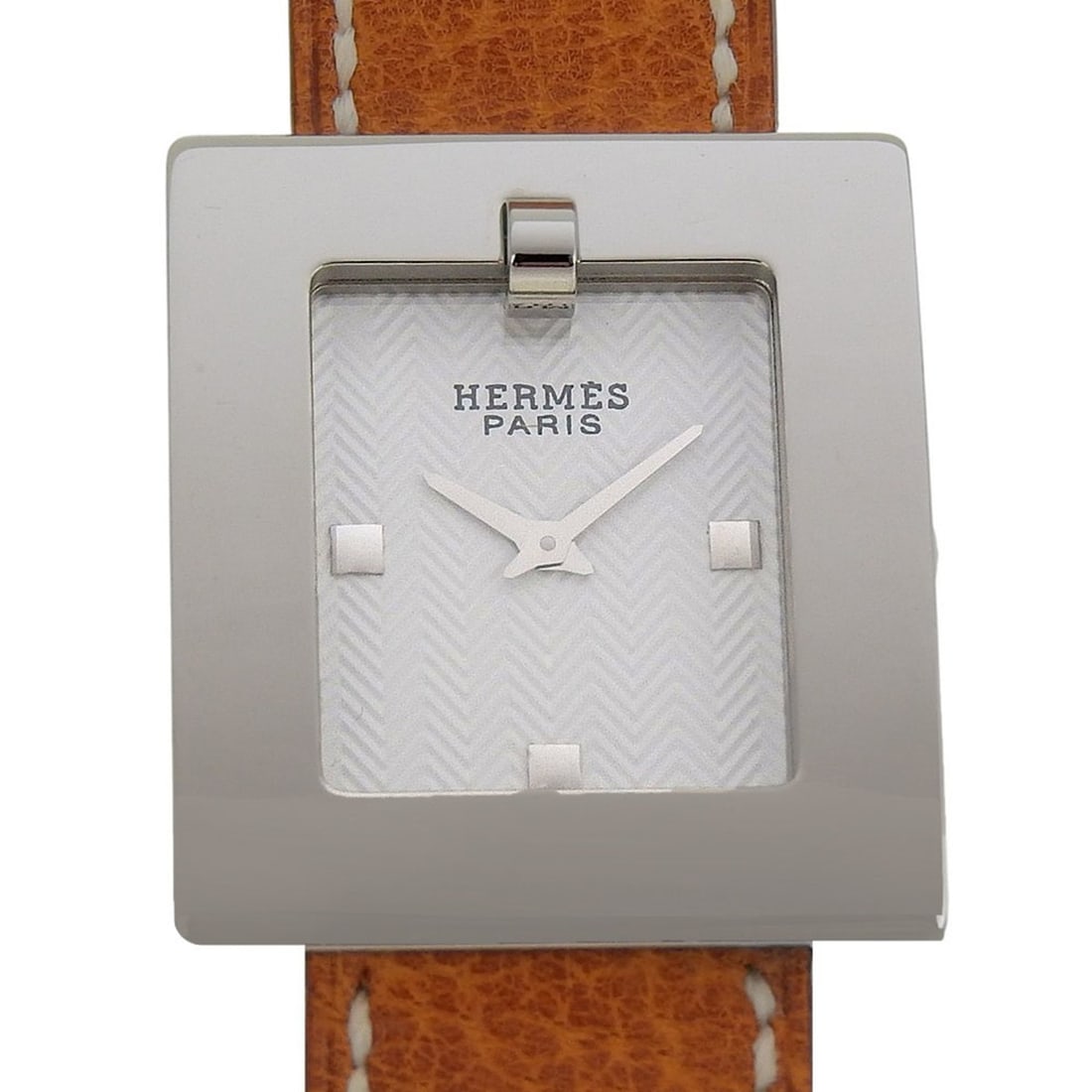 Hermès BE1.210 Women's Stainless Steel and Leather Strap Watch with Quartz Movement Digital: --- Catalog ---Category: SizeWrist Size: 14cm - 16.5cm / 5.51'' - 6.49''Case Diameter: 26mm / 1.02''Category: DesignType: WristwatchGender: WomenColor (Dial): WhiteMaterial (Band): Leather, Stainless