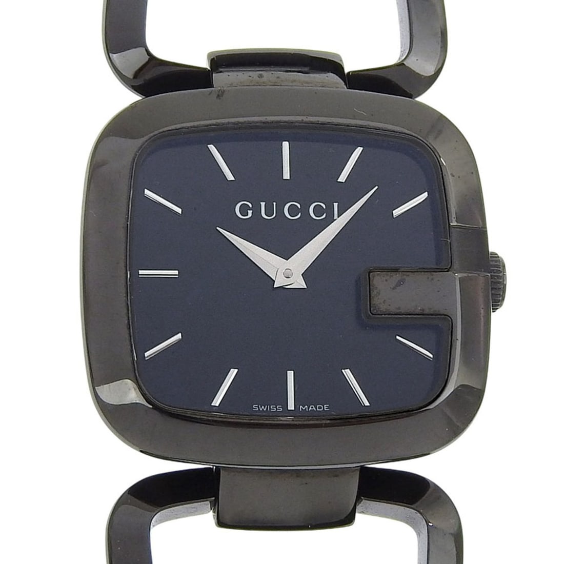 Gucci G Collection Watch, 125.4mm, Stainless Steel, Quartz Movement, Analog Display, Black Dial, (1 of 13)