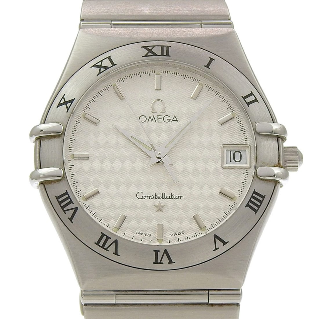 Omega Constellation Watch 1512.30 Stainless Steel 1998 Quartz Analog Display White Dial Women's: --- Catalog ---Category: SizeWrist Size: 18cm / 7.08''Case Diameter: 34mm / 1.34''Category: DesignType: WristwatchGender: WomenColor (Dial): WhiteMaterial (Band): Stainless steelMaterial (Case): Stain