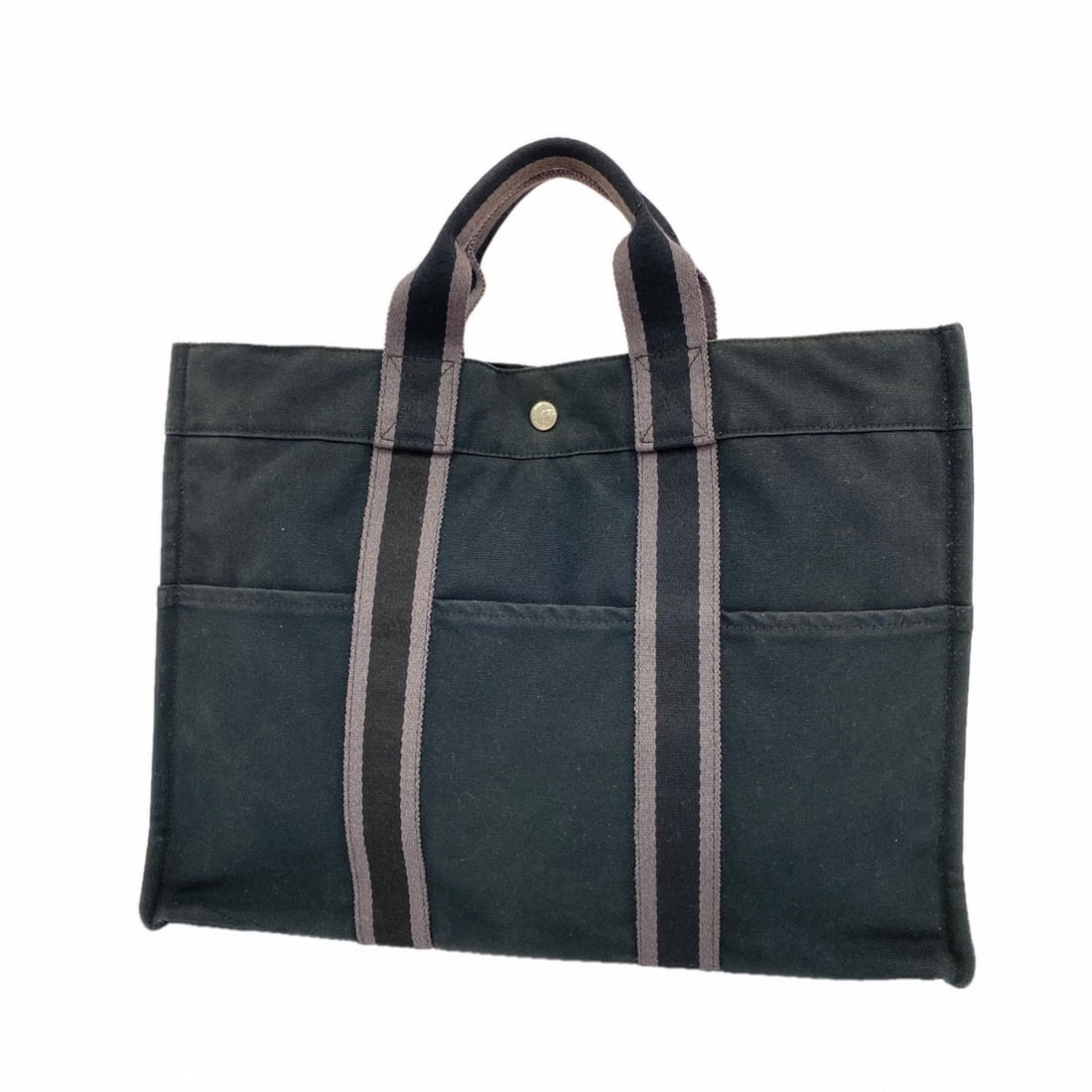 Hermes Tote Bag Canvas Black Women's (1 of 14)