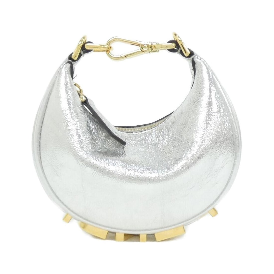 Fendi Graphy Nano 7AS089 A1SP Handbag: --- Catalog ---Category: SizeSize (HxWxD): 10cm x 15cm x 5cm / 3.93'' x 5.9'' x 1.96''Category: DesignType: HandbagColor: SilverGender: WomenMaterial: Leather Hardware Color: GoldCategory: GeneralMPN: