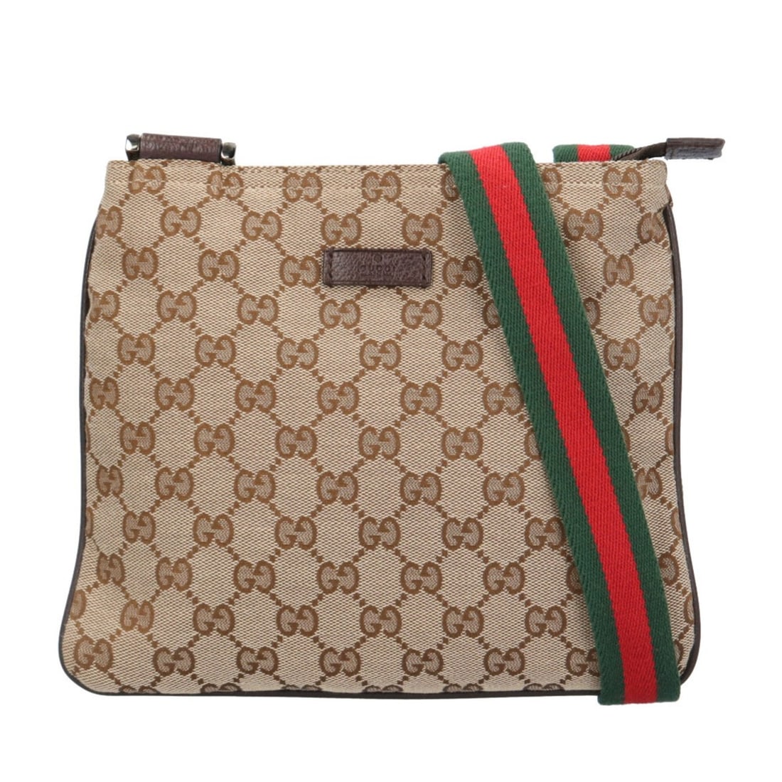 Pre-owned Gucci Sherry Shoulder Bag in GG Canvas (146809) Beige. Men's and Women's. (1 of 11)