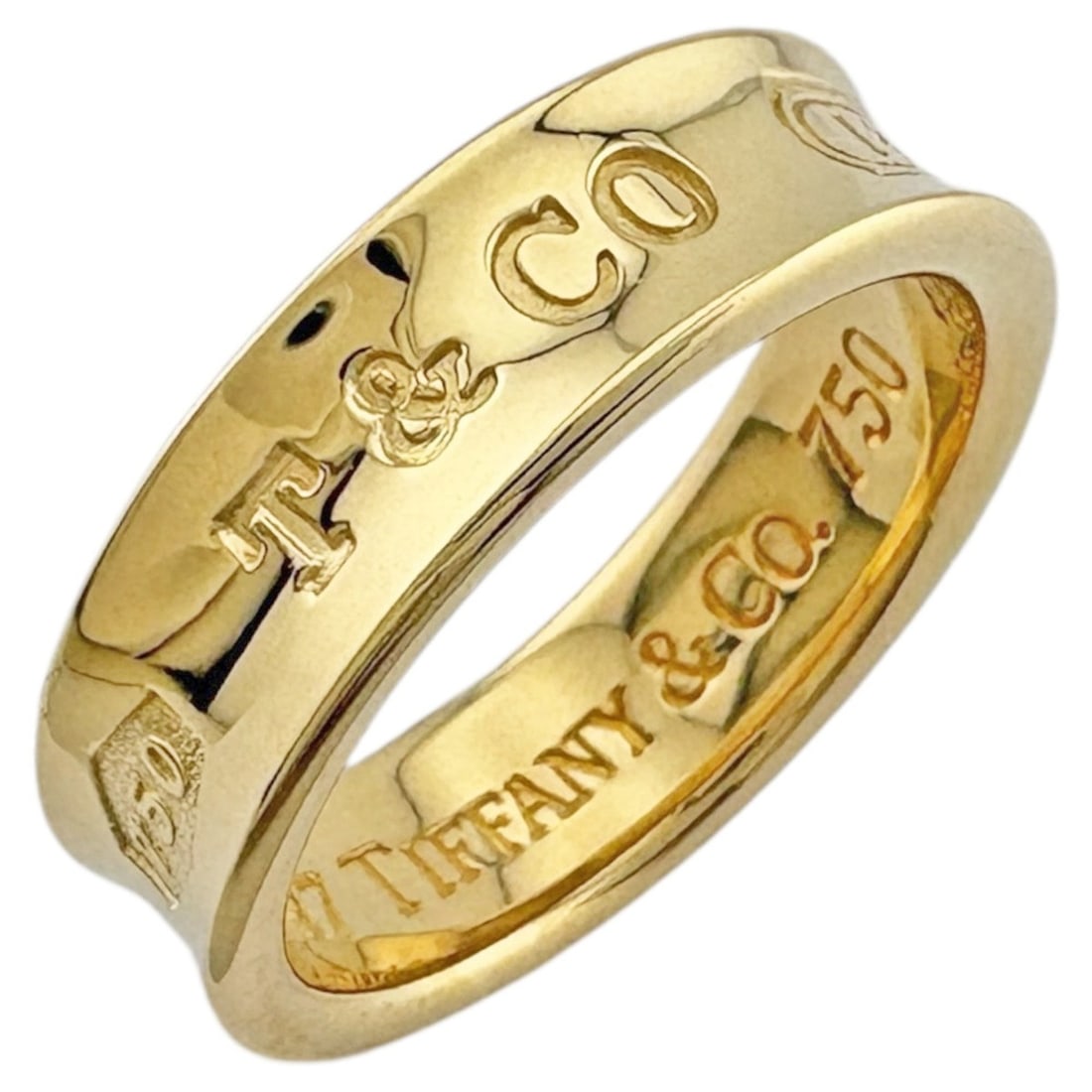 Tiffany 1837 Narrow Ring, 1, 18k Gold, Women's, Pre-owned, TIFFANY & Co. (1 of 13)