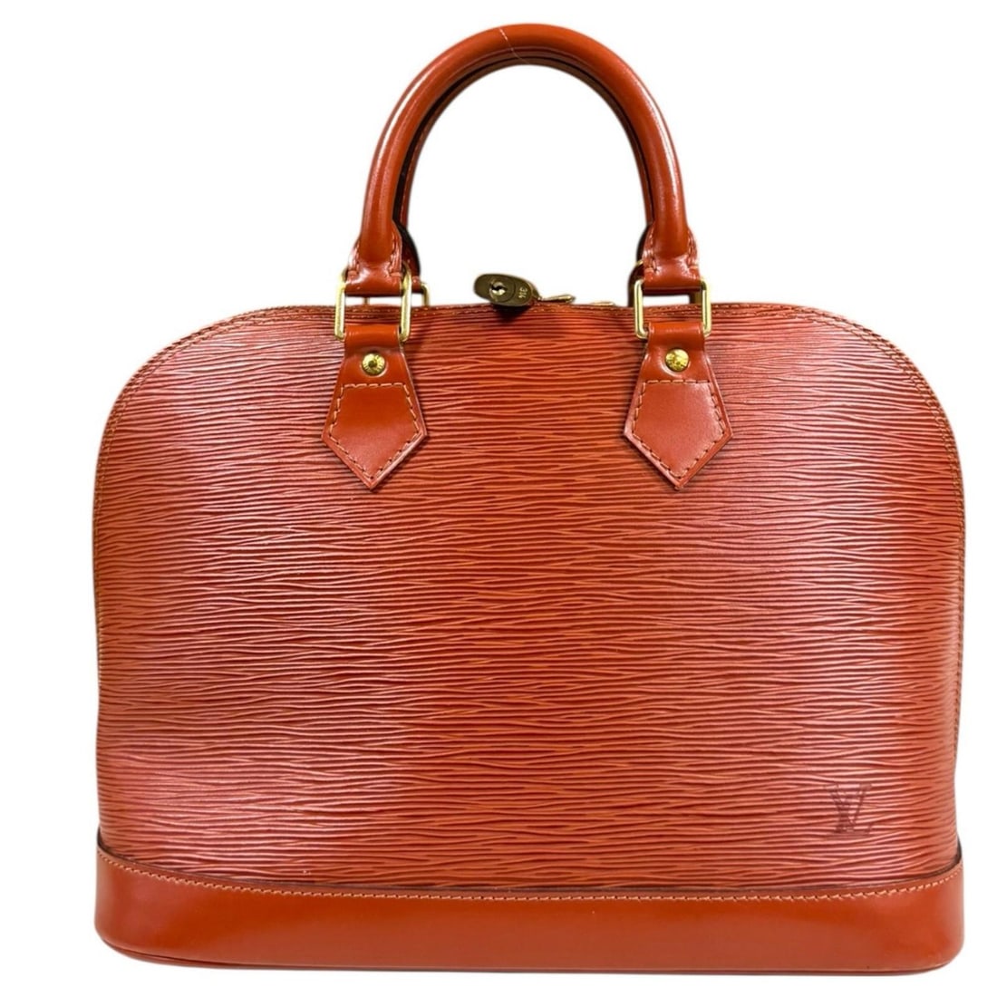 Pre-owned Louis Vuitton Alma Epi Handbag, Leather M52143, Brown, Women's (1 of 16)