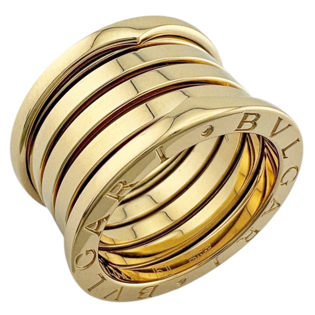 Bvlgari B-zero.1 5-band ring, 18k gold, women's, pre-owned: --- Catalog ---Category: SizeJP Size: 10US Size: 5.5Category: DesignType: Band ringGender: WomenMaterial: Yellow gold (18K)Category: GeneralBrand: Bvlgari--- Item List ---Section: ConditionRanking: Ra