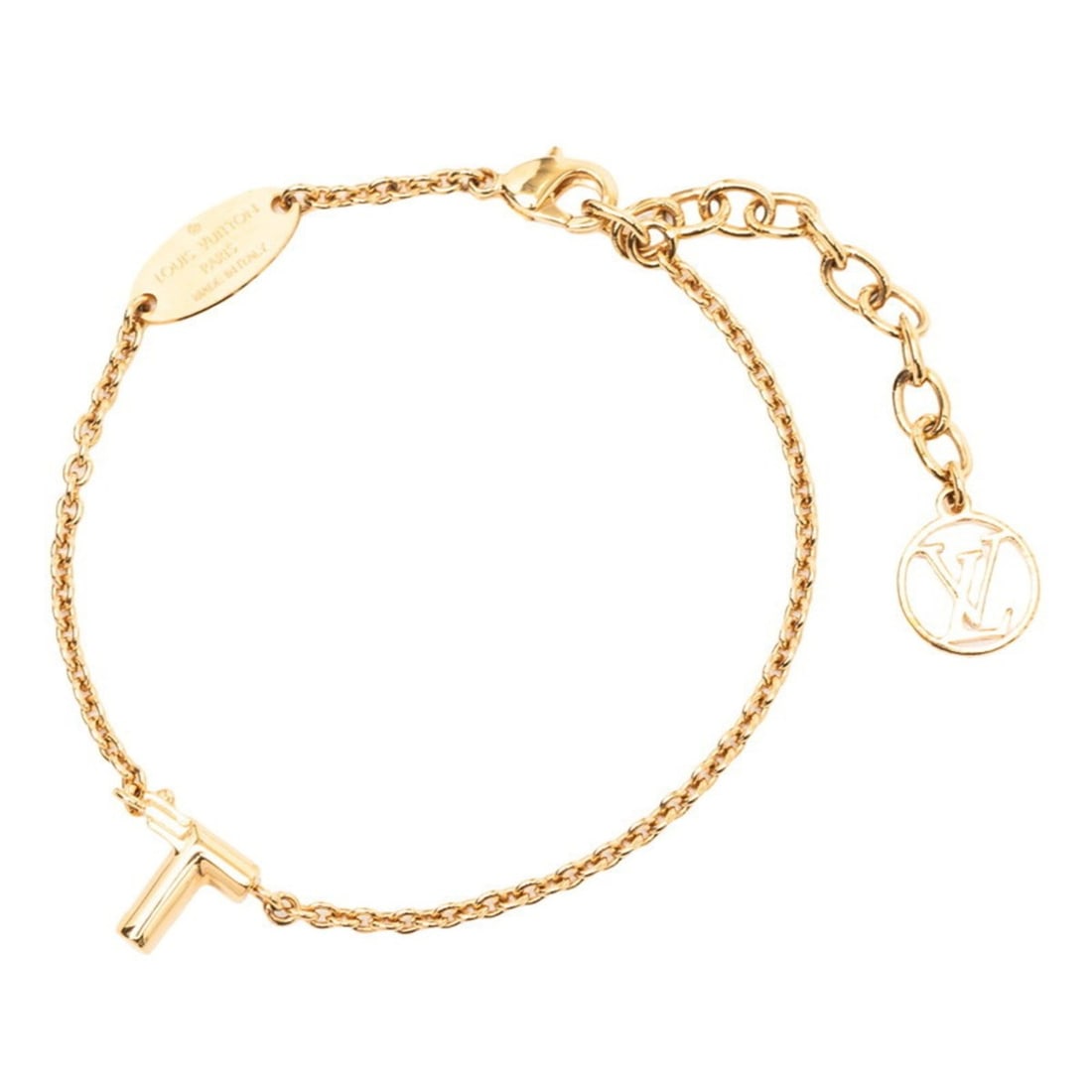 Louis Vuitton LV&ME T Bracelet M67177 Gold Plated Women's LOUIS VUITTON (1 of 10)