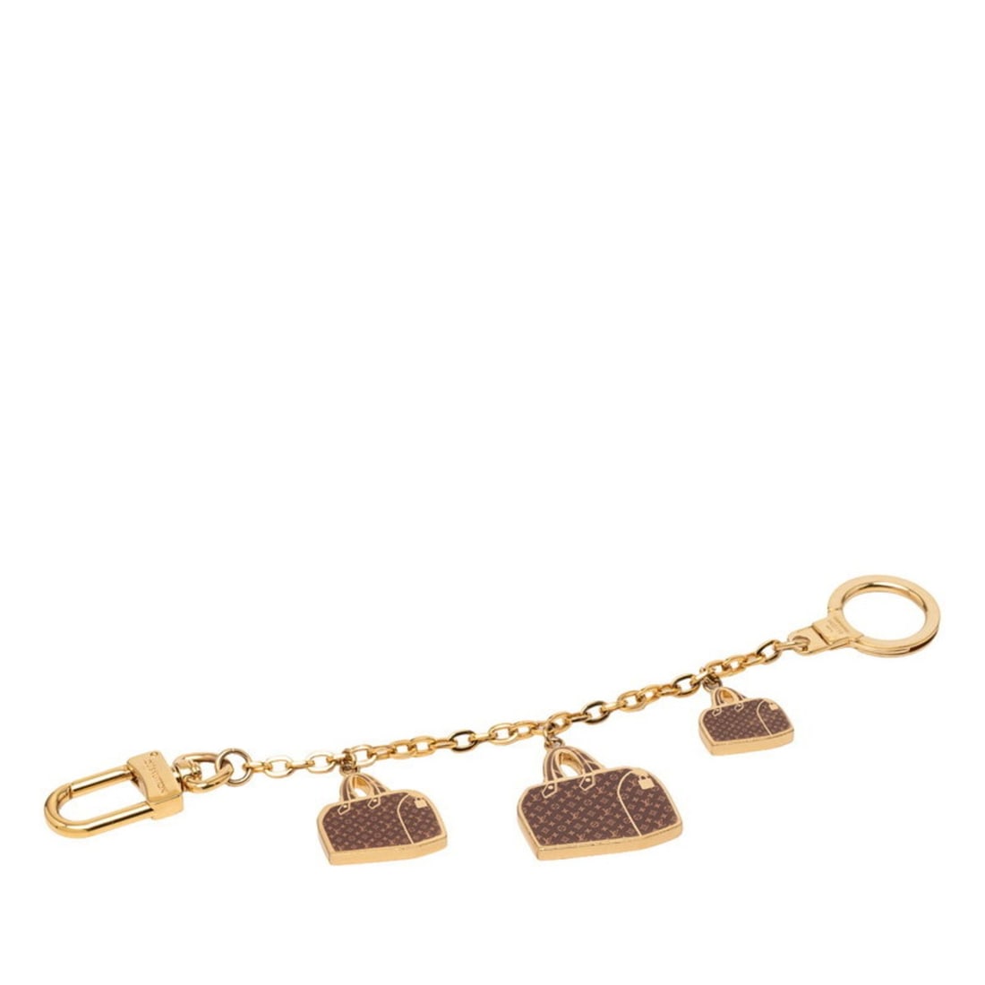 Louis Vuitton Iconic Speedy Accessory Bag Charm Keychain M65119 Brown Gold Plated Women's LOUIS: --- Catalog ---Category: SizeSize (HxWxD): 23cm x 4.5cm / 9.05'' x 1.77''Category: DesignType: Key ChainColor: Brown, GoldGender: WomenCategory: GeneralBrand: Louis VuittonCountry of Origin: Italy---