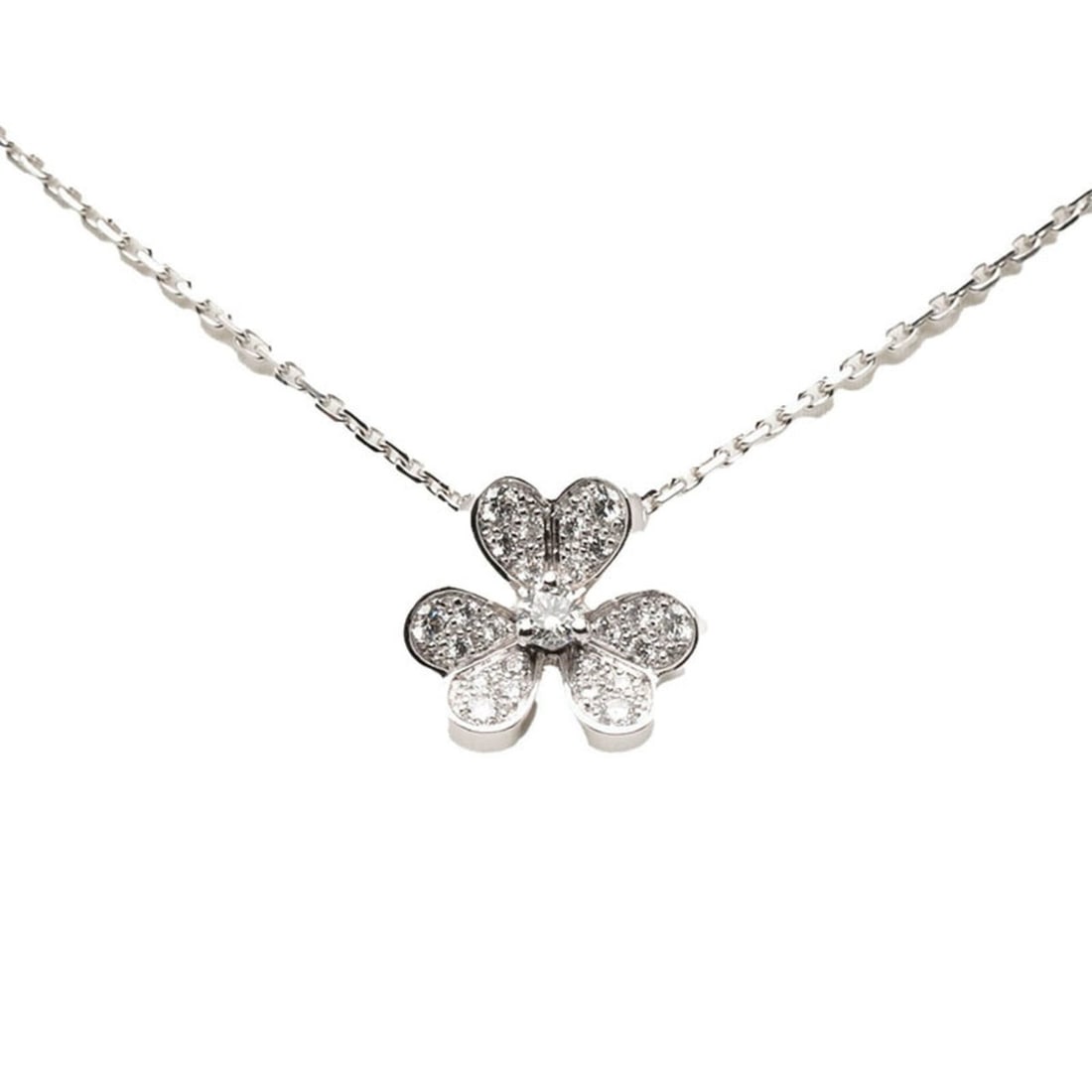 Van Cleef & Arpels Frivole Mini 25P Diamond Necklace VCARP3W300 18KWG White Gold Women's (1 of 12)