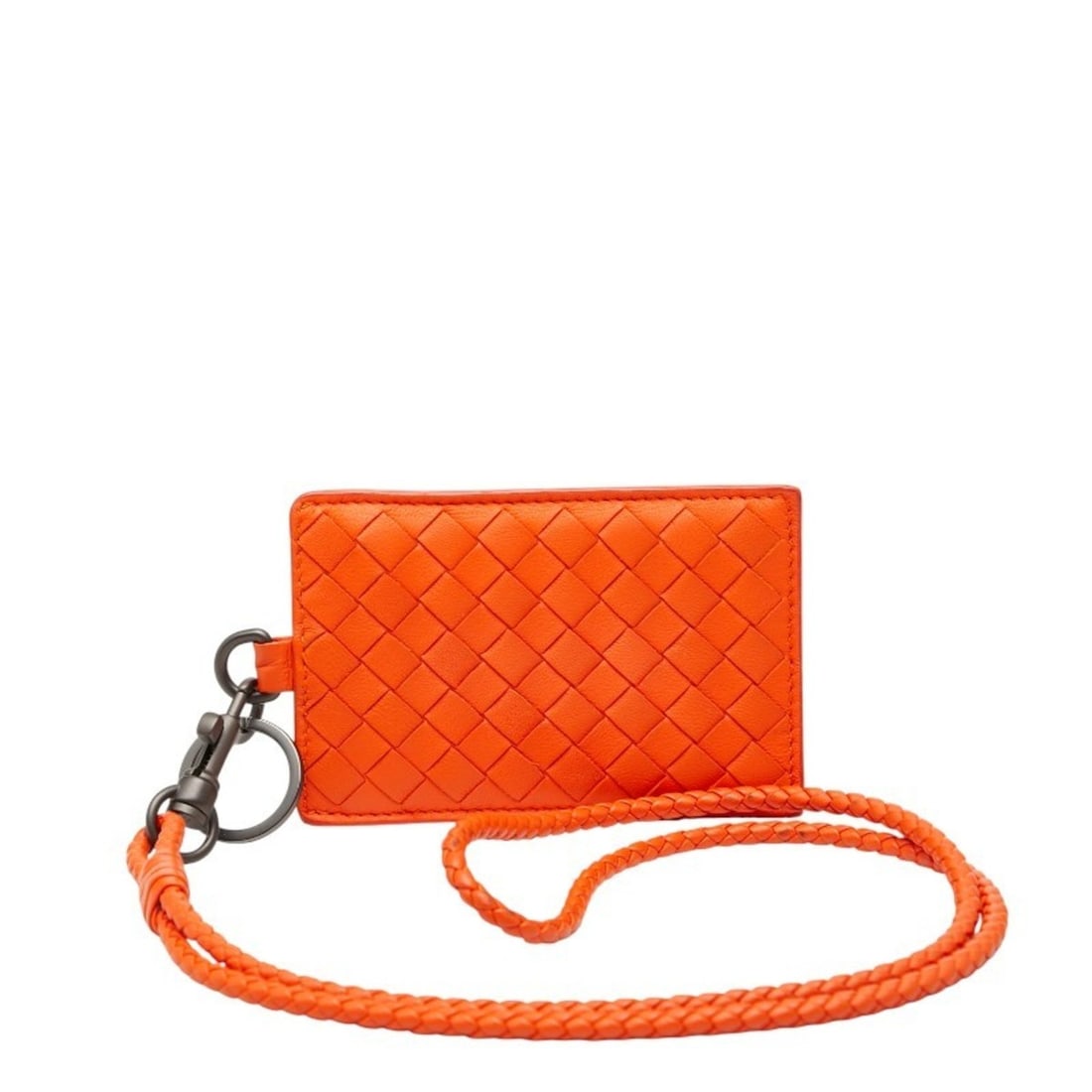 Bottega Veneta Intrecciato Pass Case, Orange Leather, Women's (1 of 11)