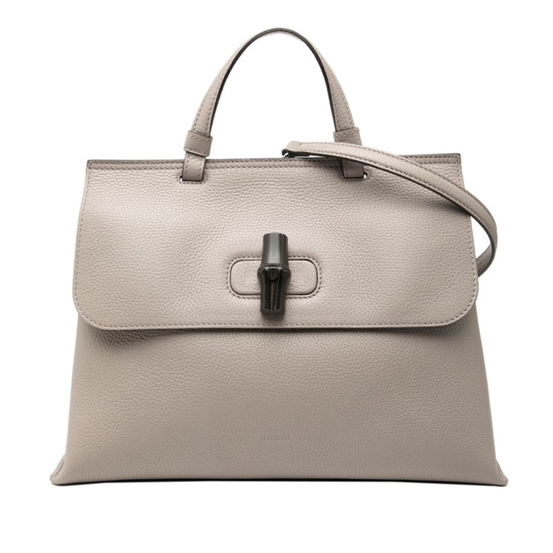 Gucci Bamboo Daily Shoulder/Handbag 2-Way 392013 Gray Leather Women's GUCCI (1 of 11)