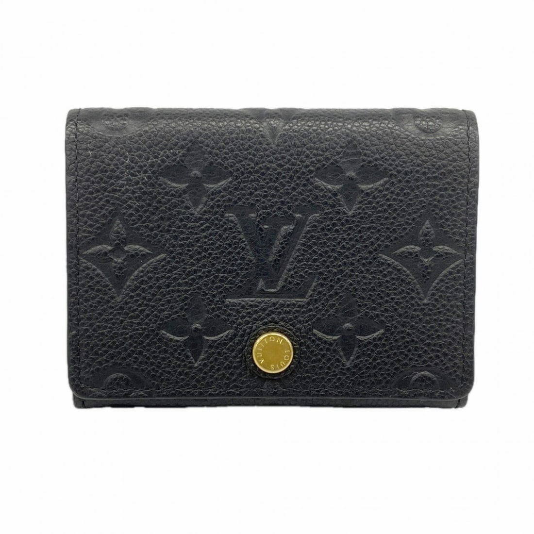 Louis Vuitton Monogram Empreinte Card Holder, Envelope Carte de Visite, M58456, Noir, Women's (1 of 13)