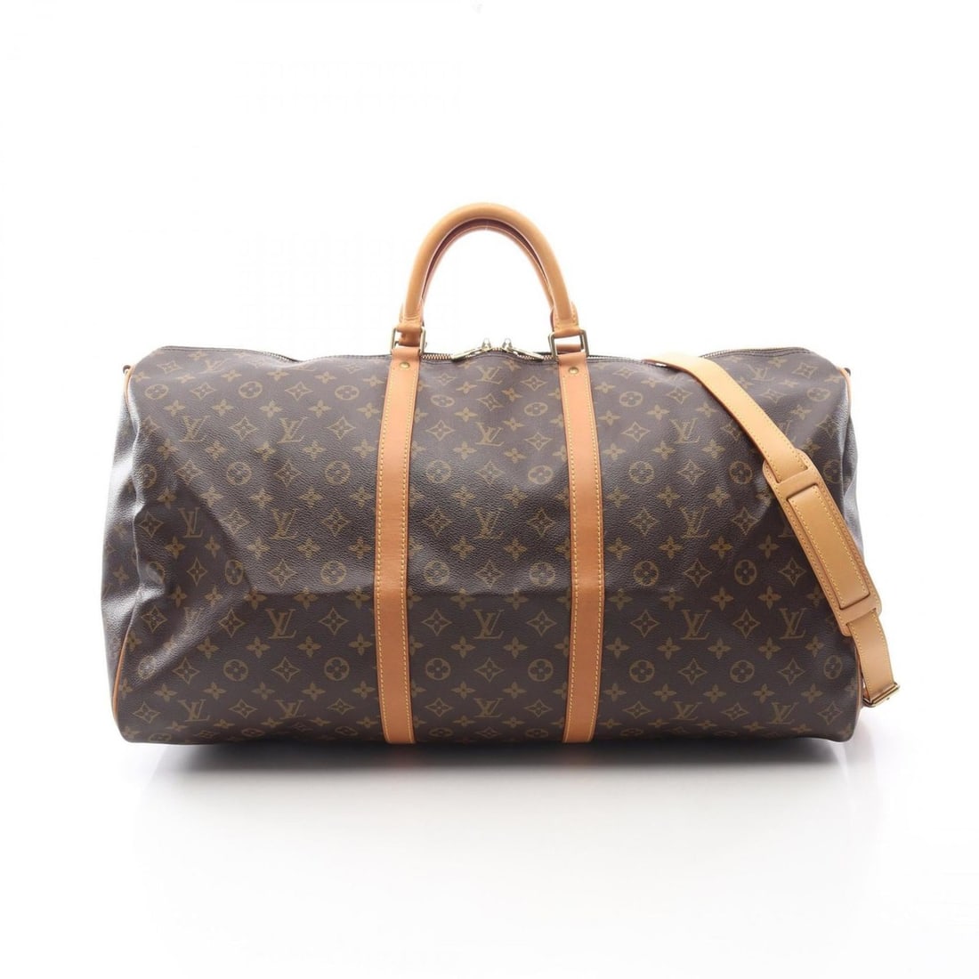 Louis Vuitton Keepall Bandouliere 60 Boston Bag, Coated Canvas and Leather, Monogram, Brown, Men's: --- Catalog ---Category: SizeSize (HxWxD): 32cm x 60cm x 26cm / 12.59'' x 23.62'' x 10.23''Category: DesignType: Boston bagColor: Brown, MonogramGender: Men,WomenMaterial: Coated canvas , Leather Cate