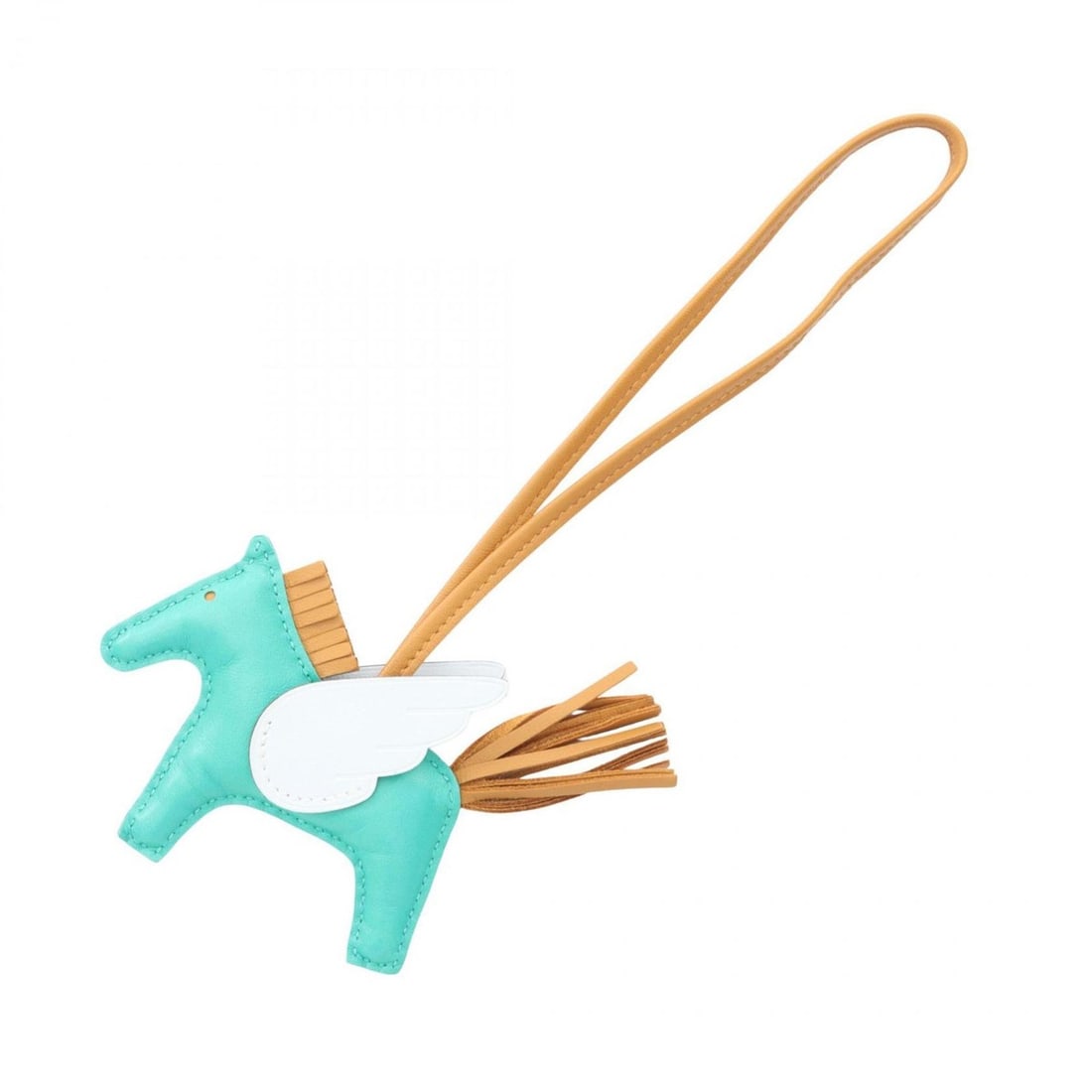 Hermes Hermès Rodeo Pegasus PM Charm Accessory Leather Anjou Milo Swift Women's Green Brown Blue (1 of 11)