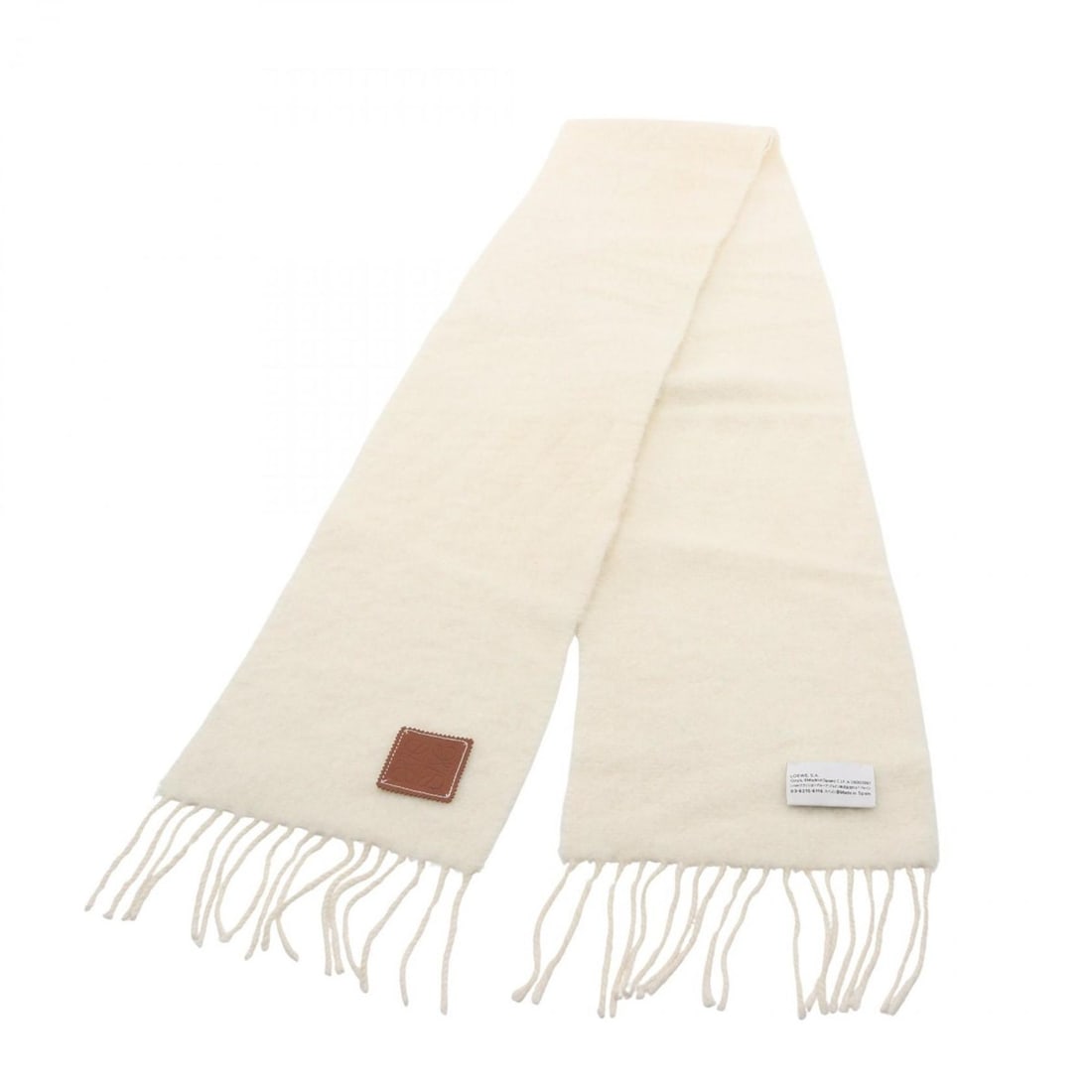 LOEWE Anagram Scarf, Wool and Mohair, Women's, Ivory, 28003861: --- Catalog ---Category: SizeSize (LxW): 2.08m x 23cm / 81.88'' x 9.05''Category: DesignType: StoleColor: IvoryGender: WomenMaterial: Wool , Mohair Category: GeneralMPN: 28003861Brand: Loewe--- Item L