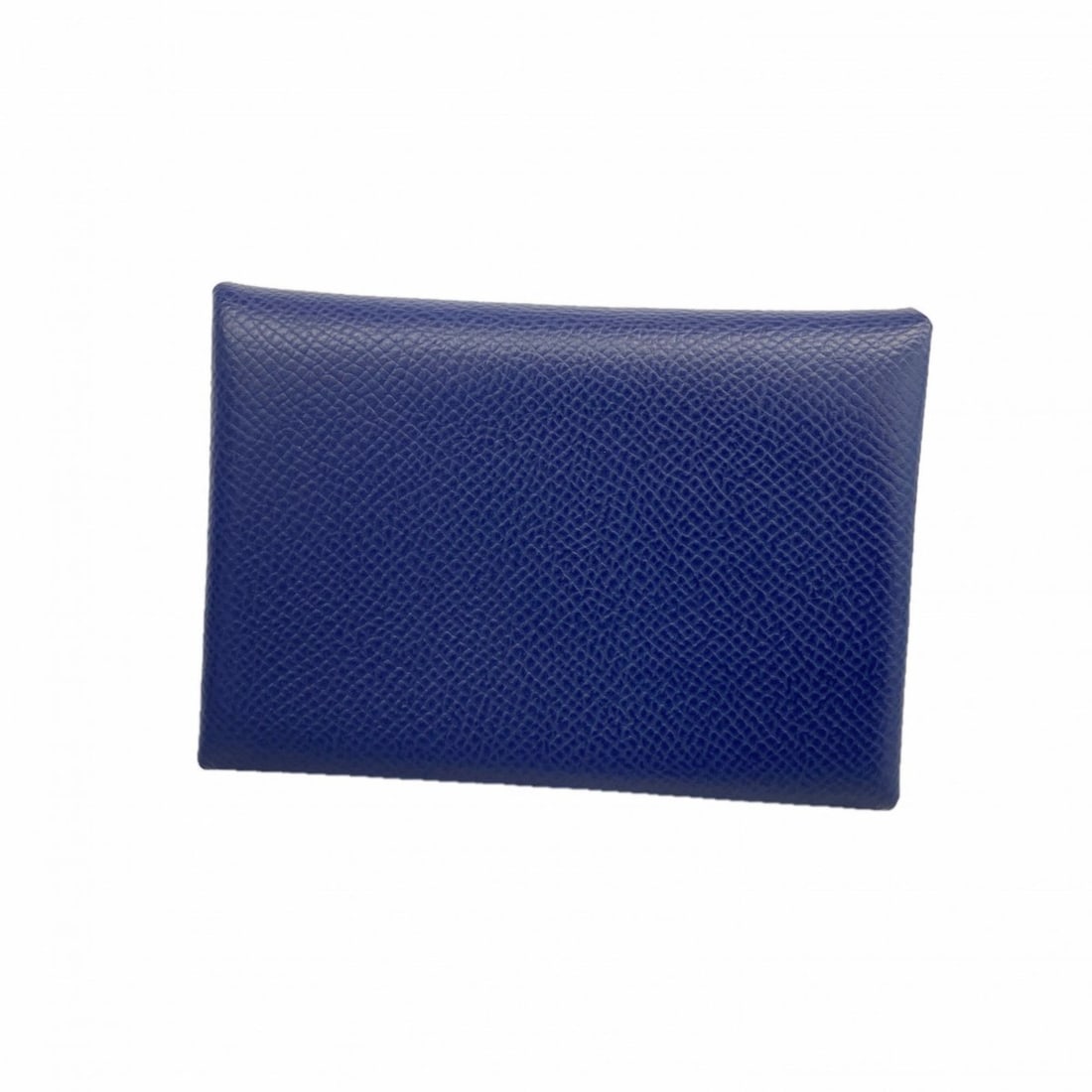 Hermes Hermès Calvi Duo Verso Wallet/Coin Case, Epsom Leather, Blue Saphir, Vert Anglais, U Stamp, (1 of 20)