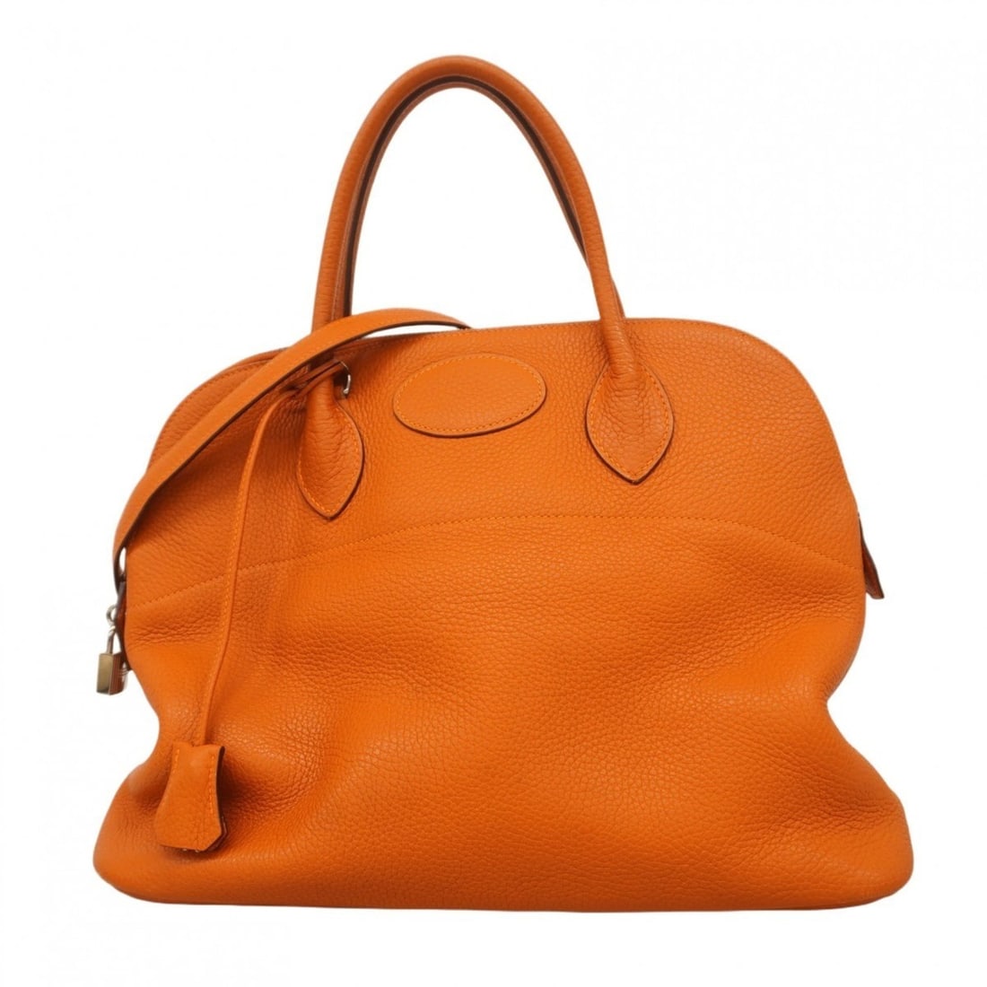Hermes Hermès Bolide 35 Handbag in Taurillon Clemence Leather, Orange, ?I Stamp, 2-Way Bag for (1 of 15)