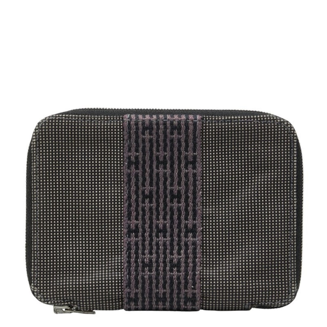Hermes Hermès Air Line Purse PM Zip-Around Bifold Wallet in Gray Canvas for Men (1 of 16)