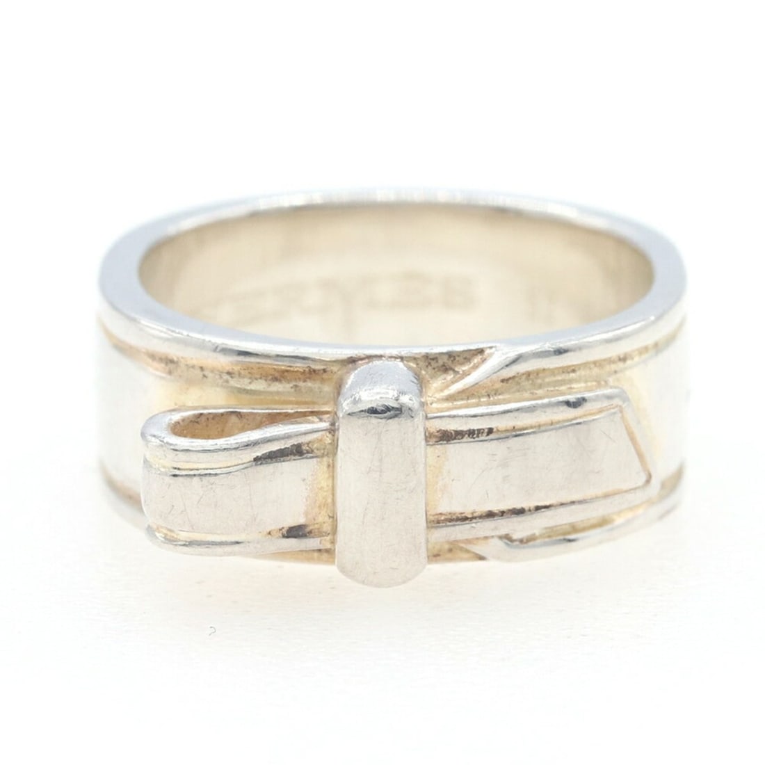 Hermes Artemis Ring, Sterling Silver 925, Size 52, Ribbon, Women's (1 of 15)