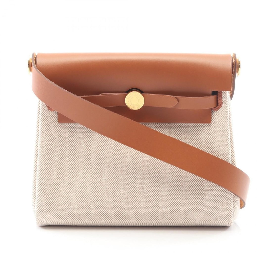 Hermes Hermès Airbag Zip Mini Shoulder Bag/Handbag in Canvas and Leather, Toile H, Vache Hunter, (1 of 16)