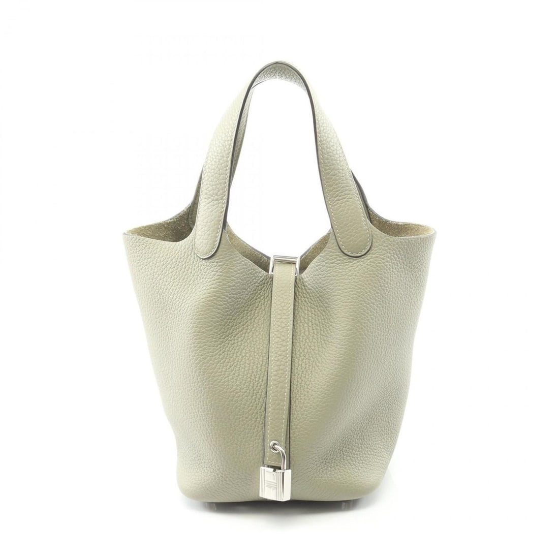 Hermes Hermès Picotin Lock PM handbag in Taurillon Clemence leather, green for women. (1 of 13)