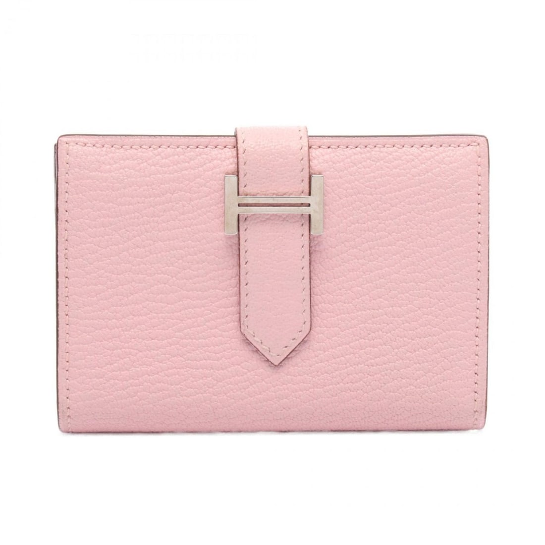 Hermes Hermès Bearn business card holder/card case, leather Chevre Chevre, women's, pink (1 of 9)