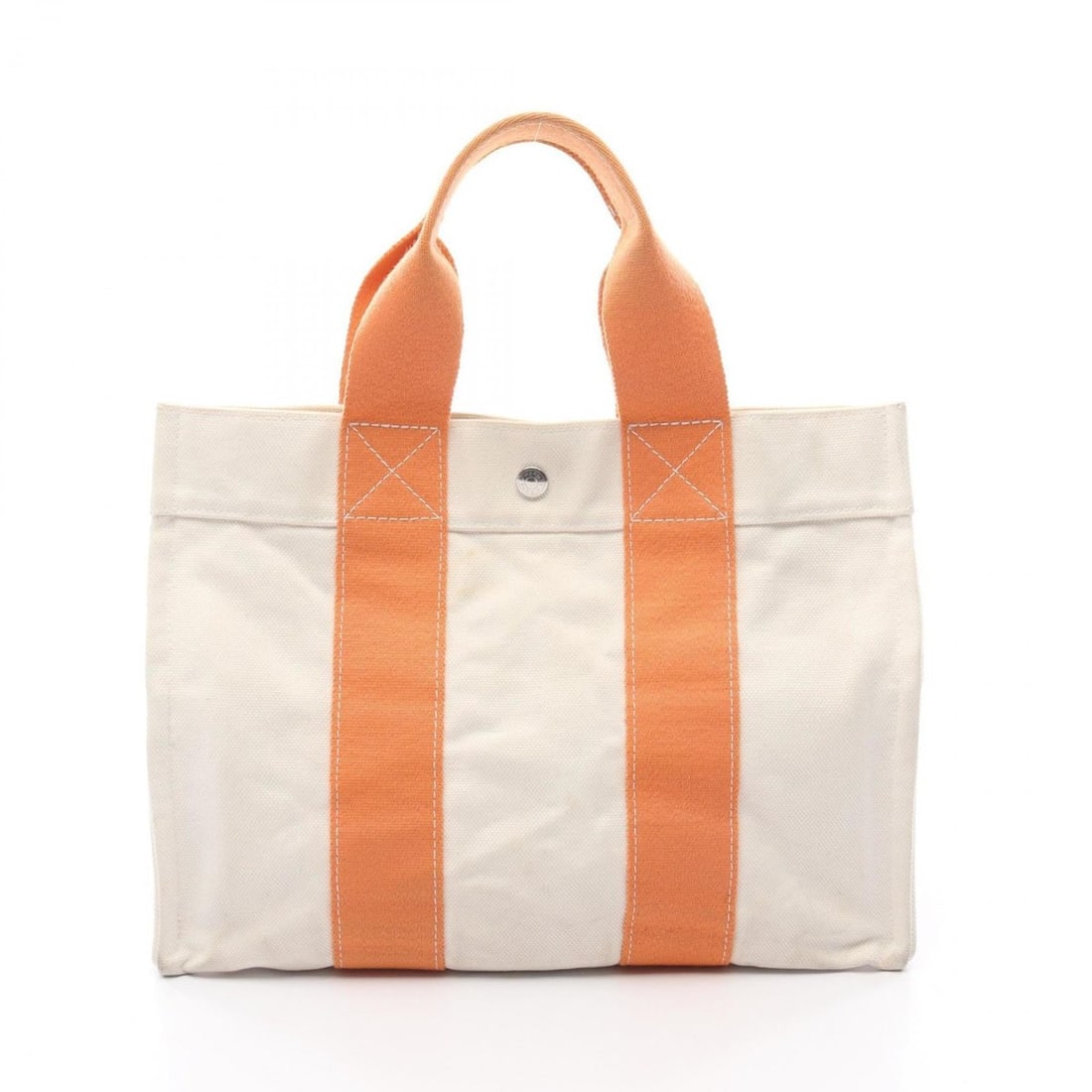 Hermes Hermès Bora PM Tote Bag, Canvas Handbag, Women's, Ivory and Orange: --- Catalog ---Category: SizeSize (HxWxD): 27cm x 36cm x 18cm / 10.62'' x 14.17'' x 7.08''Category: DesignType: Handbag, Tote bagColor: Ivory, OrangeGender: WomenMaterial: Canvas Category: GeneralBran