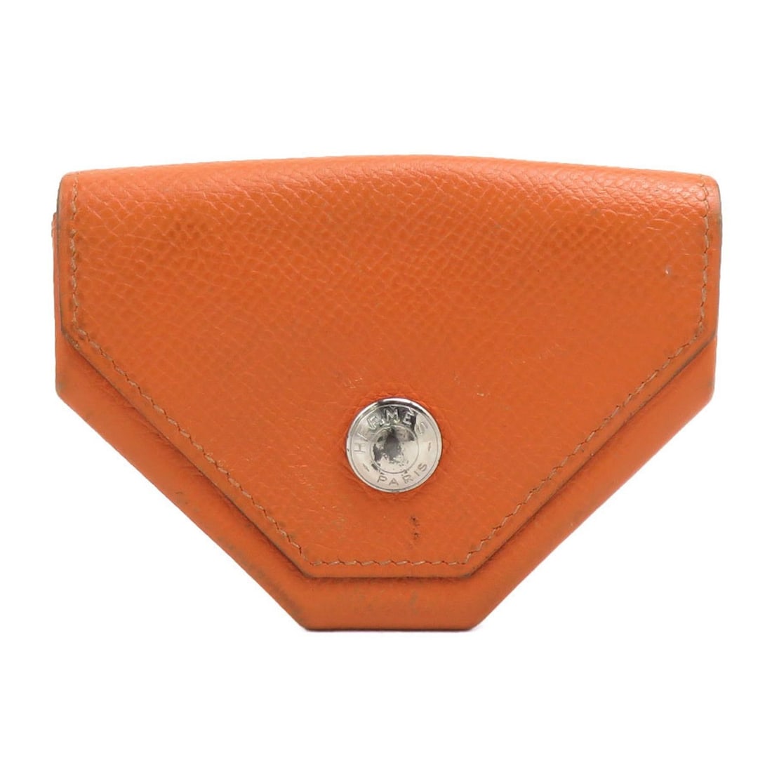 Hermes Hermès Van Quatre Wallet with Coin Purse, Epsom Leather, Orange, Unisex, H31937a (1 of 13)
