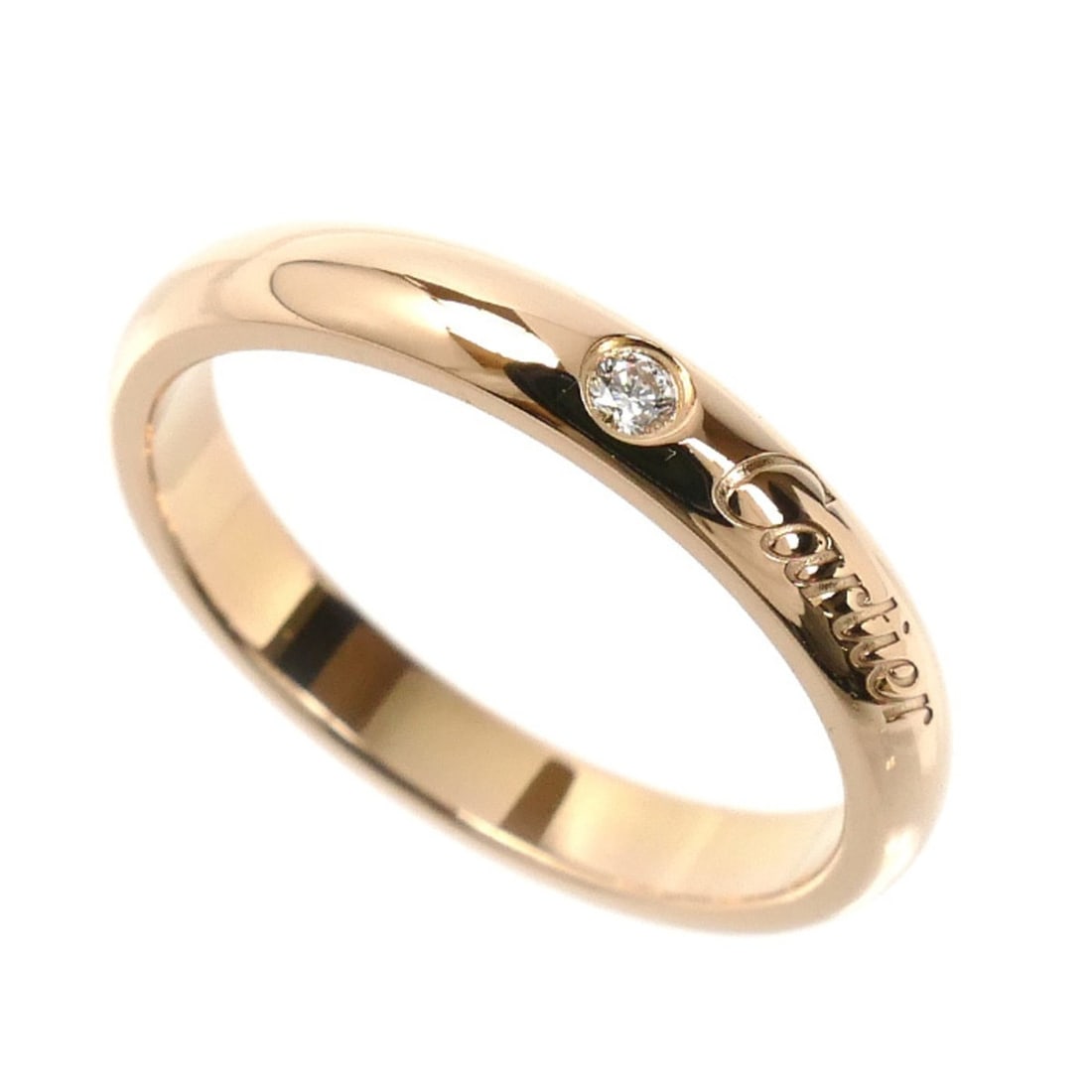 CARTIER 18KPG Pink Gold C de Cartier Single Diamond Ring B4232351, 1.51ct, 3.3g, Women's (1 of 12)