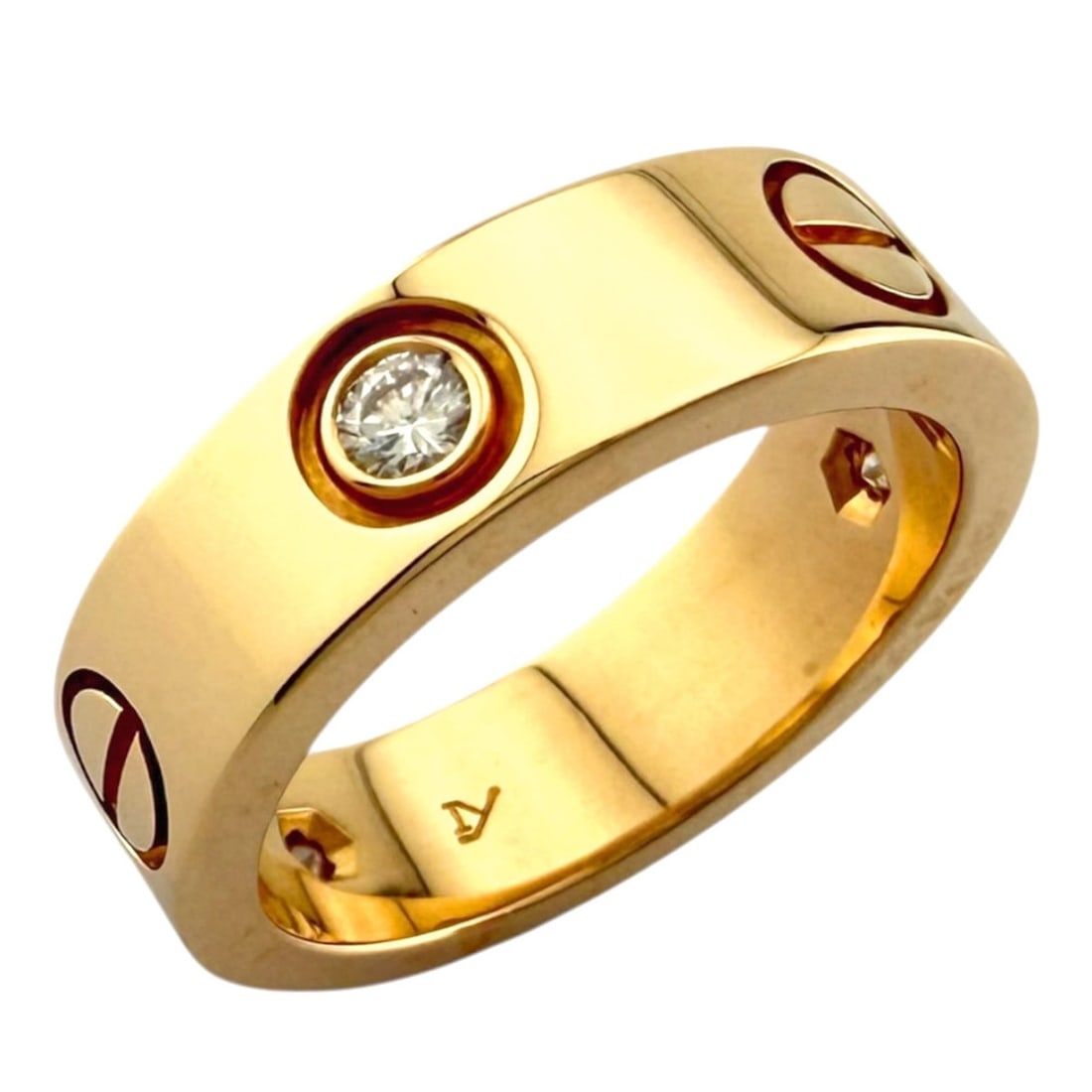 Cartier Love Half Diamond Ring, 18k Gold, Diamond, Women's, Pre-owned: --- Catalog ---Category: SizeJP Size: 10US Size: 5.5Category: DesignType: Band ringColor: GoldStone: DiamondGender: WomenMaterial: Yellow gold (18K)Category: GeneralBrand: Cartier--- Item List ---Sect