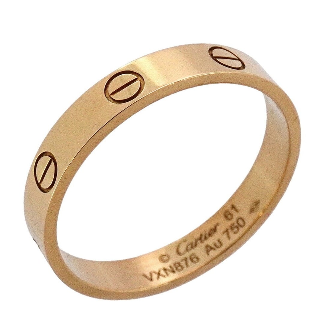 Cartier Mini Love Ring, 18KYG Yellow Gold, #61, Men's: --- Catalog ---Category: SizeUS Size: 10Brand Size: 61Category: DesignType: Band ringGender: MenMaterial: Yellow gold (18K)Category: GeneralBrand: Cartier--- Item List ---Section: ConditionRanking: Ra