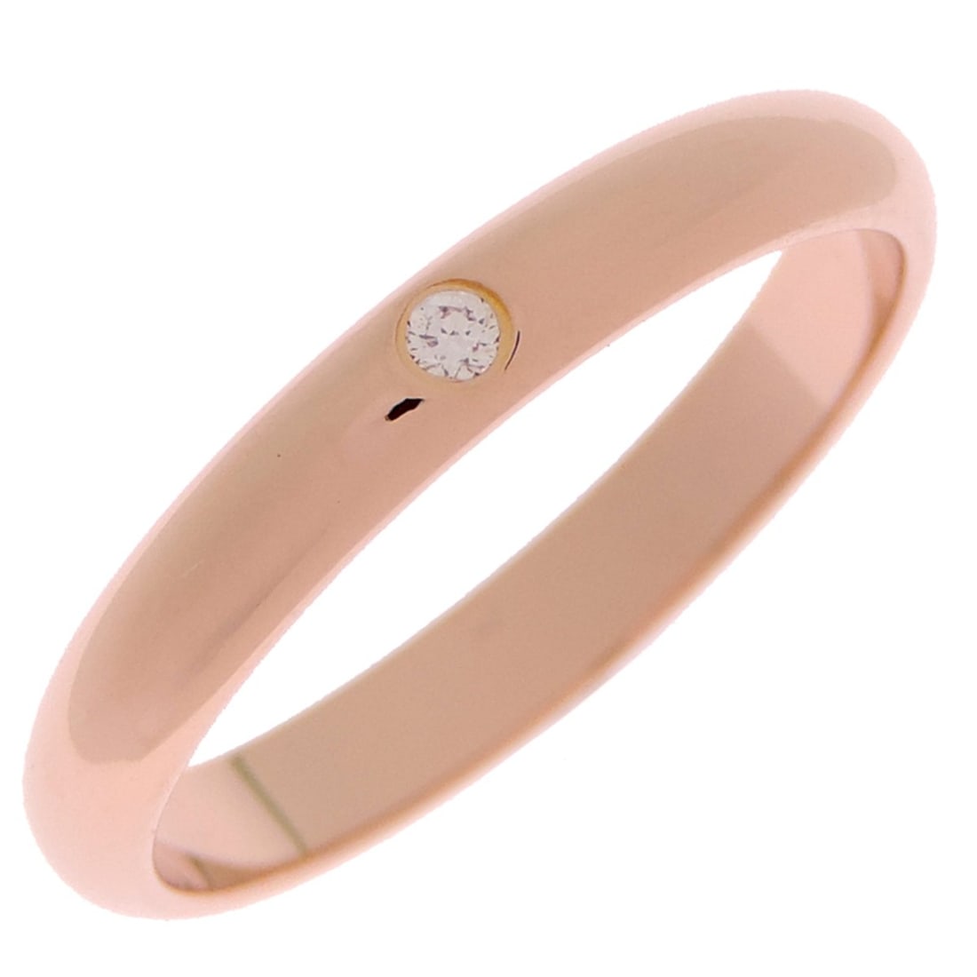 Cartier 1895 Wedding Ring with 1 Diamond, #47, Women's, B4088200, 750 Pink Gold: --- Catalog ---Category: SizeJP Size: 7US Size: 4Category: DesignType: Band ringGender: WomenMaterial: Pink gold (18K)Category: GeneralBrand: Cartier--- Item List ---Section: ConditionRanking: Rank