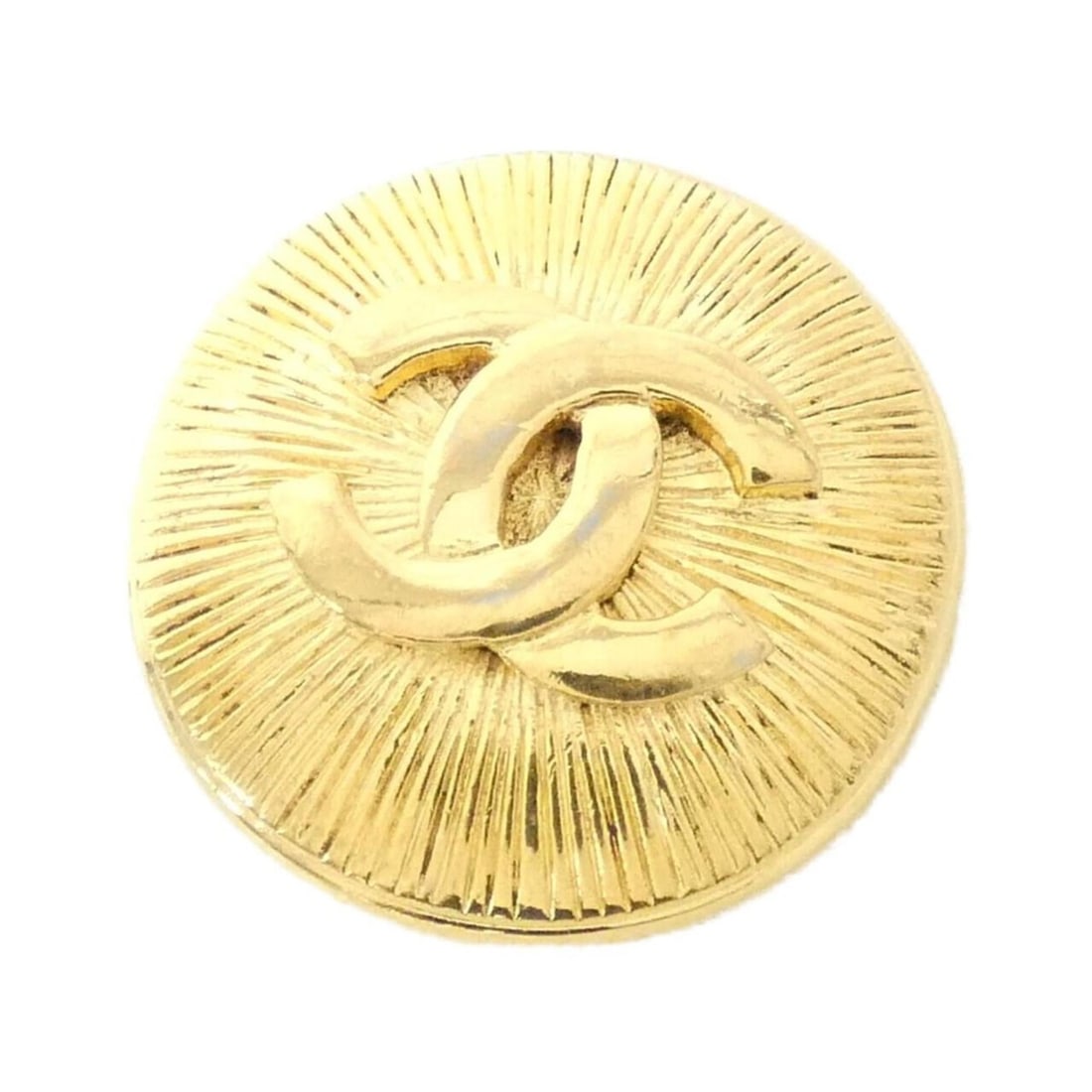 Chanel brooch: --- Catalog ---Category: SizeSize (HxWxD): 3cm x 3cm / 1.18'' x 1.18''Category: DesignType: BroochColor: GoldGender: WomenCategory: GeneralBrand: Chanel--- Item List ---Section: ConditionRanking: