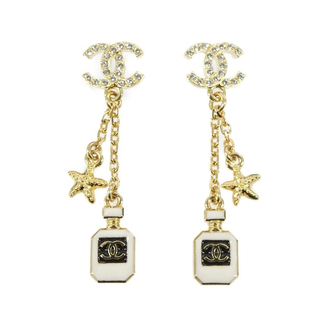 Chanel ABF073 Earrings: --- Catalog ---Category: SizeSize (HxWxD): 50.00mm x 13.00mm / 1.97'' x 0.51''Category: DesignType: Stud earringsColor: Black, Gold, WhiteGender: WomenCategory: GeneralMPN: ABF073Brand: Chanel--- Item