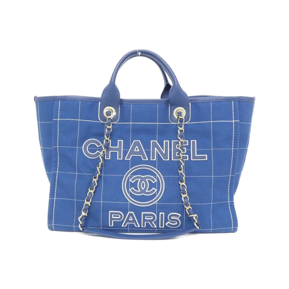 Chanel Deauville Line 66941 Handbag: --- Catalog ---Category: SizeSize (HxWxD): 30cm x 46cm x 19cm / 11.81'' x 18.11'' x 7.48''Category: DesignType: Handbag, PouchColor: Blue, WhiteGender: Women,MenMaterial: Cotton Category: GeneralMPN: